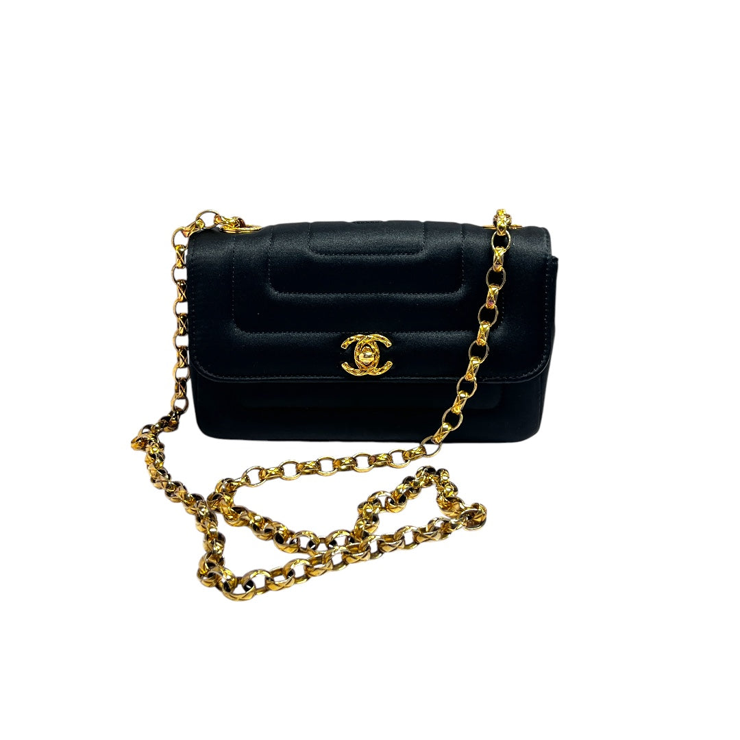 Vintage Chanel Mini Rectangular Satin Flap Bag - Luxury Designer Handbag for Women | Perfect for Evening Parties, Weddings & Special Occasions