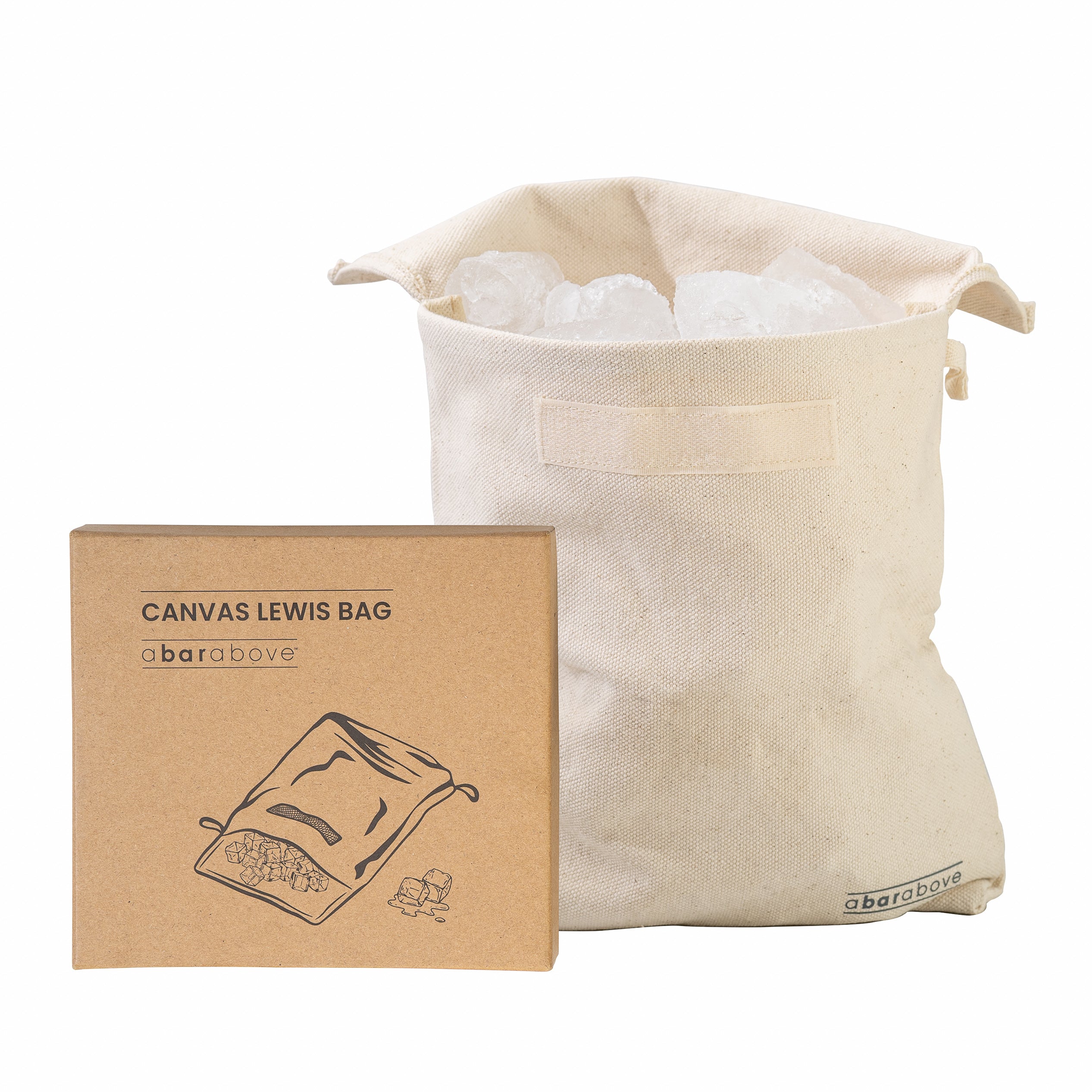 Premium Lewis Bag in Natural - Heavy-Duty Canvas Mallet Bag for Bartenders & Cocktail Enthusiasts - Perfect for Crushing Ice for Mojitos, Mint Juleps & Classic Cocktails