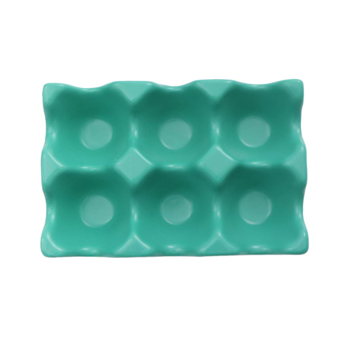 DOITOOL 6 Grid Ceramic Egg Holder - Anti-Slip Refrigerator Egg Storage Box, Shockproof Egg Container for Kitchen Organization (Green) - Perfect for Fresh Egg Storage & Refrigerator Organization