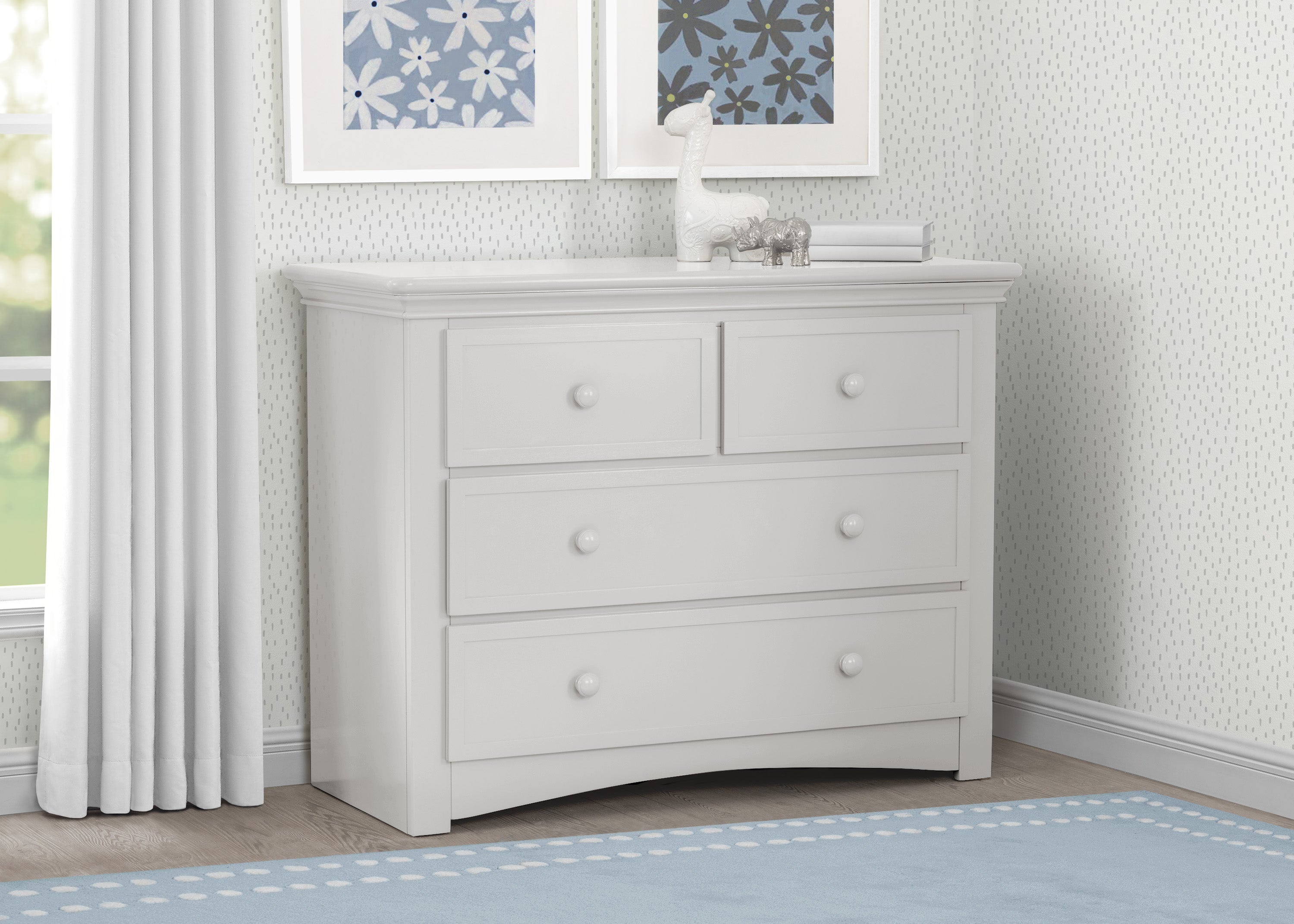 4 Drawer Dresser - Modern Wooden Chest of Drawers for Bedroom Storage & Organization | Perfect for Clothes, Accessories & Home Decor