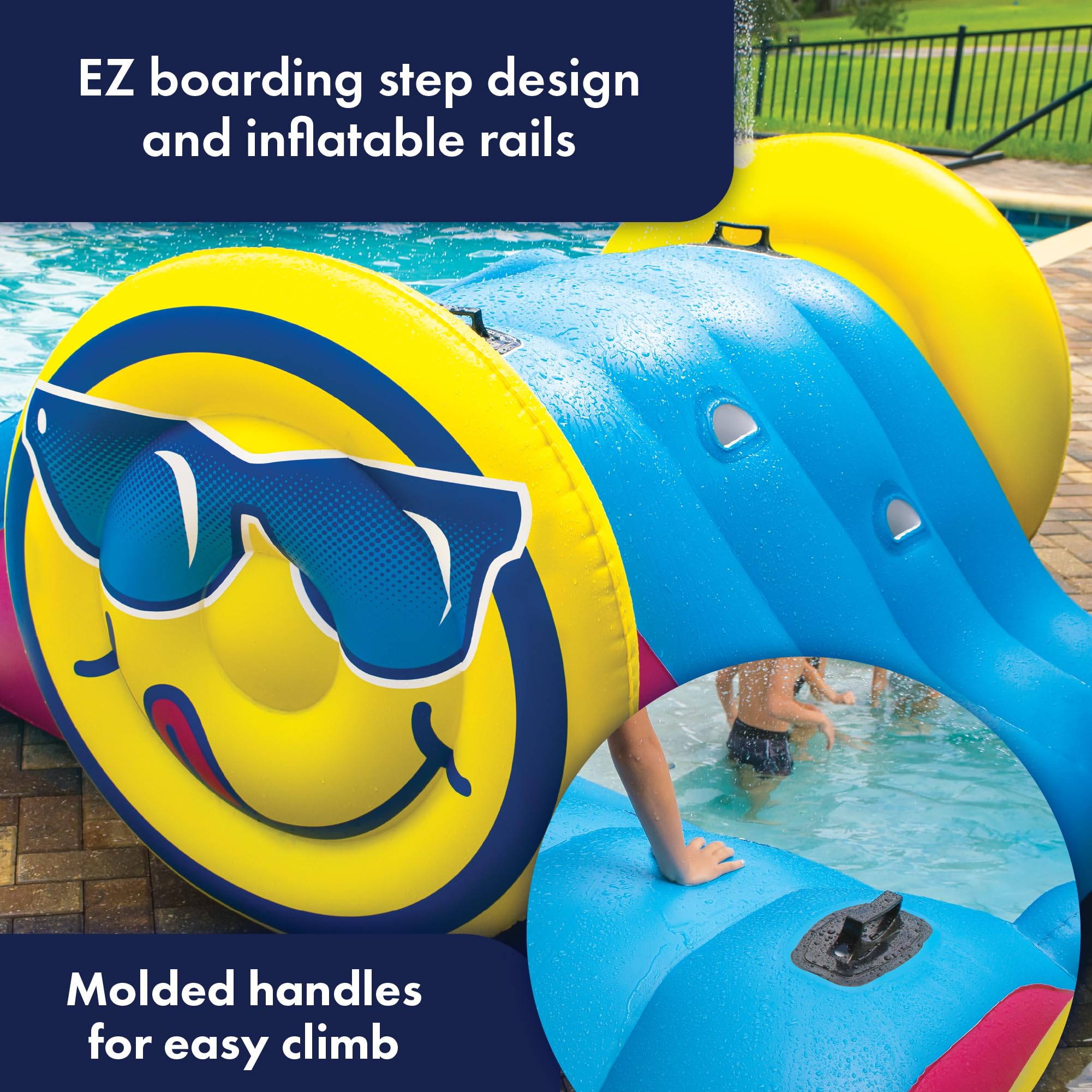 WOW Sports Fun Slide - Inflatable Water Slide for Inground Pools with Sprinklers | Backyard Summer Fun, Kids Outdoor Water Play, Birthday Party Activities