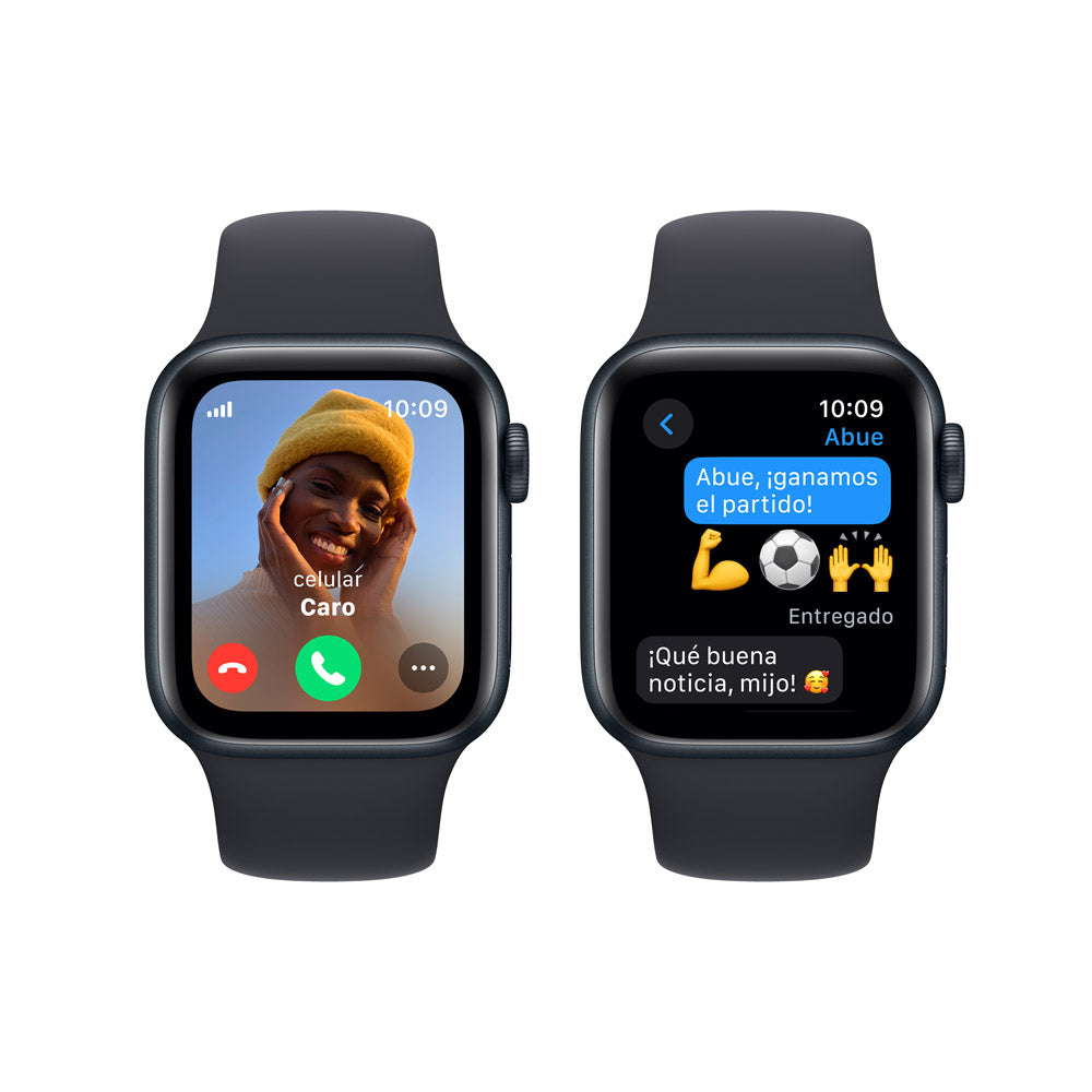 Apple Watch SE GPS + Cellular 40mm Midnight Aluminum Case with Midnight Sport Band S/M - Perfect for Fitness Tracking, Calls & Notifications on the Go