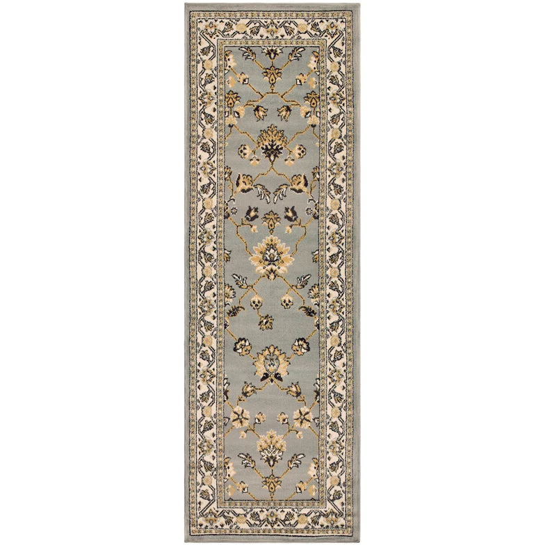 Kingfield Traditional Floral Indoor Area Rug - Non-Slip Soft Living Room Bedroom Runner Carpet - Perfect for Home Decor, Hallway, and Entryway