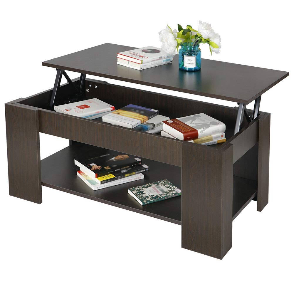 Lift Top Coffee Table with Storage - Living Room Furniture for Small Spaces