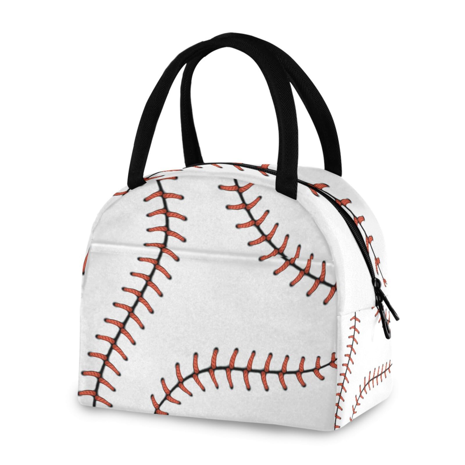 ZZKKO Insulated Lunch Bag for Baseball & Softball - Meal Prep Cooler with Zipper, Tote Organizer for Women & Men - Perfect for School, Office, Home & Outdoor Use