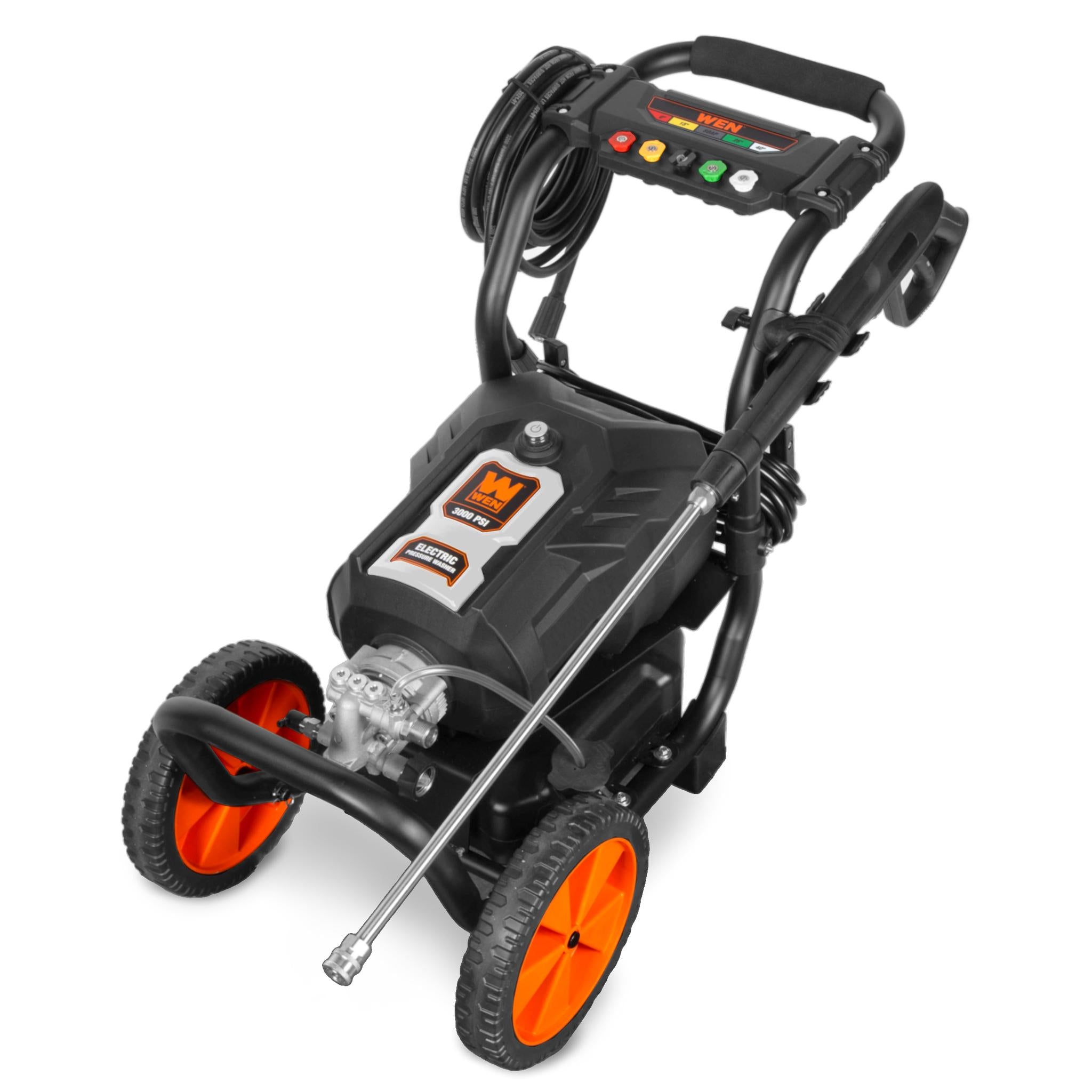 WEN PW3000E 3000 PSI Brushless Electric Pressure Washer | 2.0 GPM High Flow | Built-in Detergent Tank | Ideal for Home Cleaning, Driveway Washing & Car Detailing