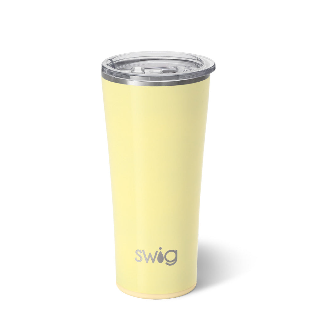 22oz Shimmer Buttercup Tumbler - Insulated Stainless Steel Water Bottle with Lid & Straw for Hot/Cold Drinks - Perfect for Gym, Office, Hiking & Outdoor Activities