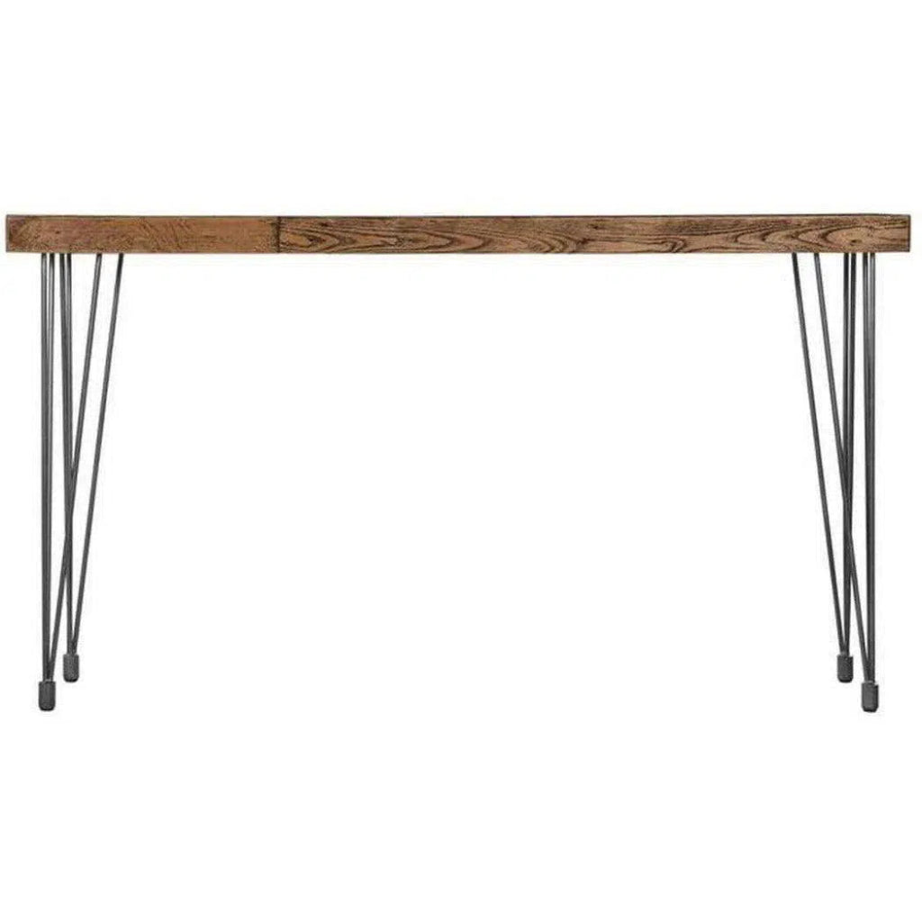 67 Inch Solid Wood Console Table - Rustic Industrial Style Entryway Sofa Table for Hallway, Living Room & Bedroom Decor