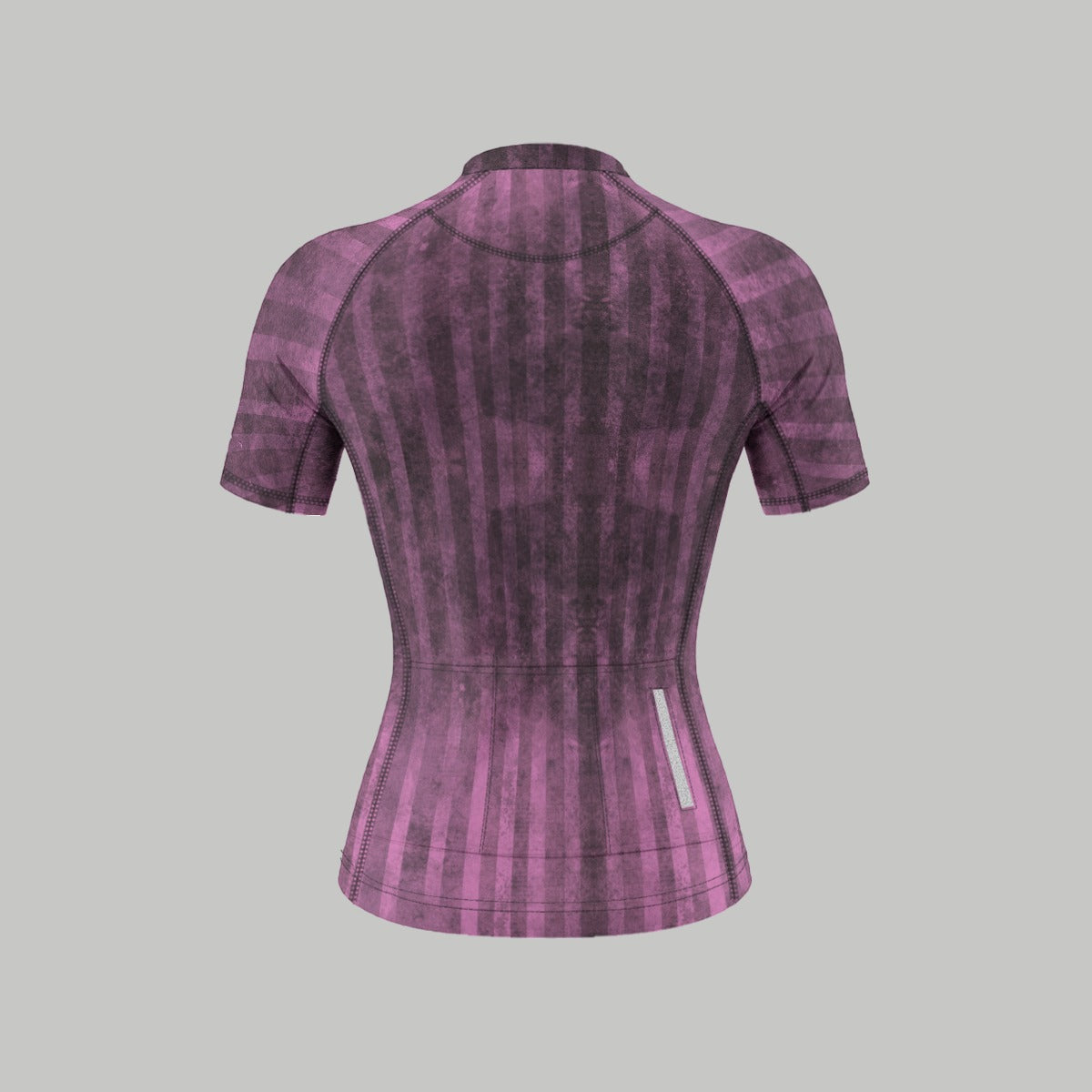 Gothic Purple Stripes Women's Anti-Slip Raglan Cycling Jersey - Short Sleeve Breathable Bike Shirt for Road & Mountain Biking - Perfect for Cycling, Commuting & Outdoor Sports