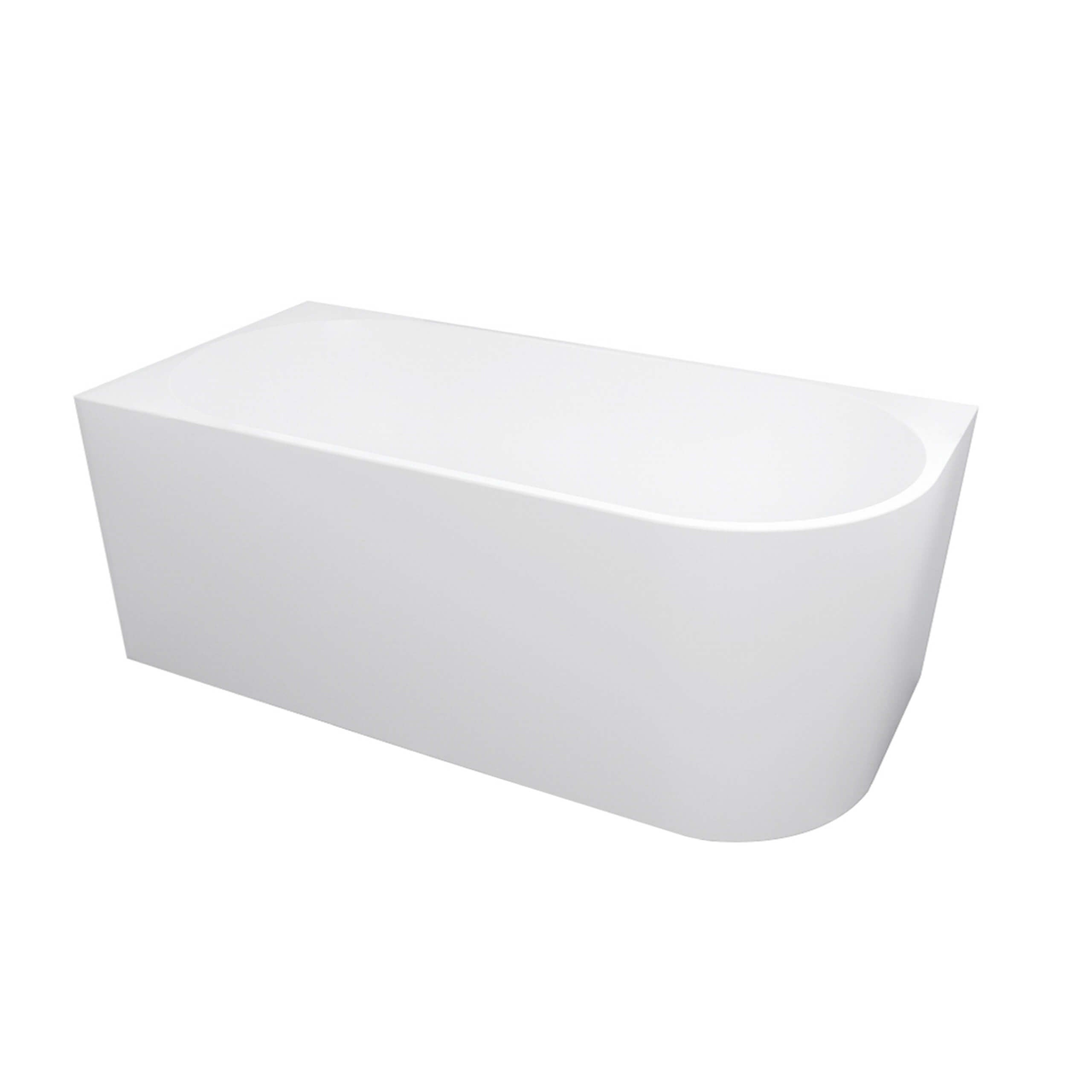 1700mm Left-Hand Corner Bathtub in Gloss White - Perfect for Small Bathrooms & Space-Saving Designs
