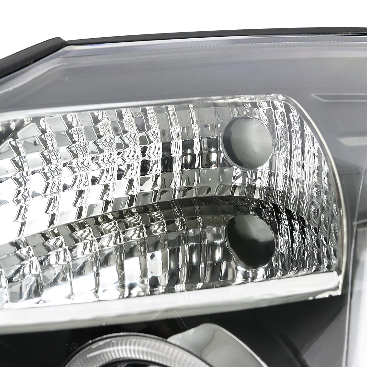 Spec-D Tuning Black Halo LED Projector Headlights & LED Tail Lights for 2004-2015 Nissan Titan - Complete Left & Right Headlamp Assembly - Upgrade Your Truck's Style & Night Visibility