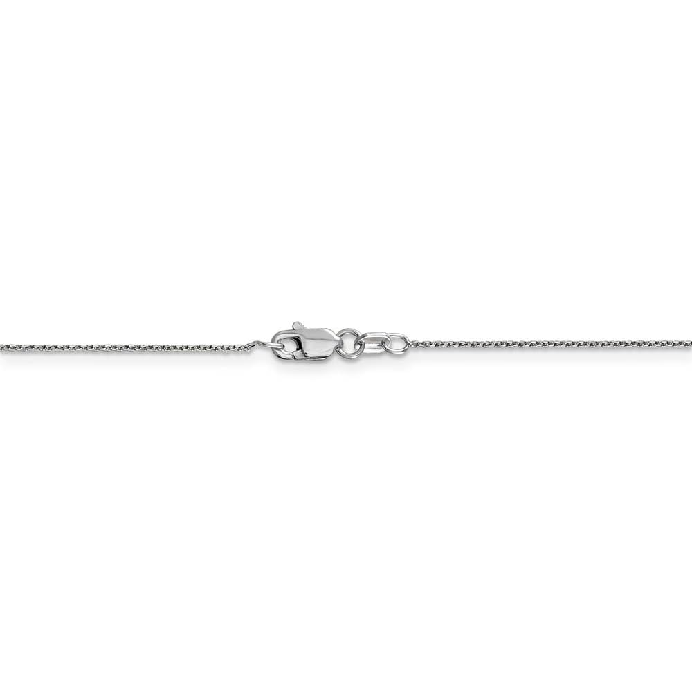 10K White Gold Diamond Cut Cable Chain Necklace for Women - Elegant Gift