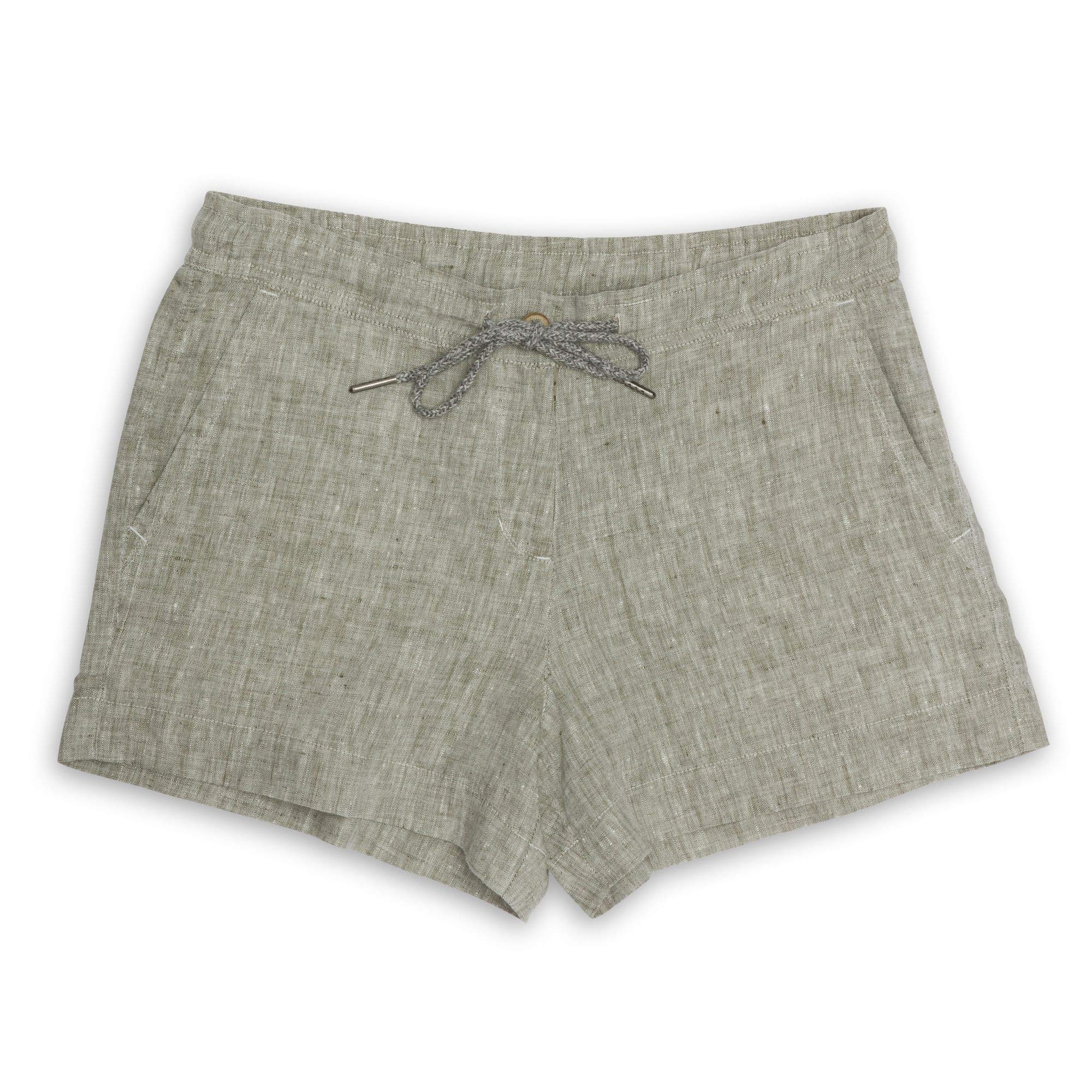 Ably Daniela Women's Linen Woven Shorts - Water & Stain Resistant, Odor Control | Casual Summer Wear, Beach Outfits, Travel & Outdoor Activities