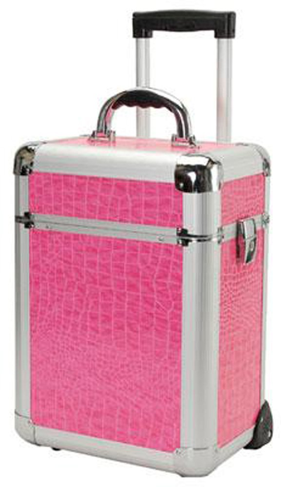 Professional Mini Rolling Beauty Case - Compact Travel Makeup Organizer for Cosmetologists & On-the-Go Stylists | Perfect for Salon Visits, Air Travel & Mobile Makeup Services