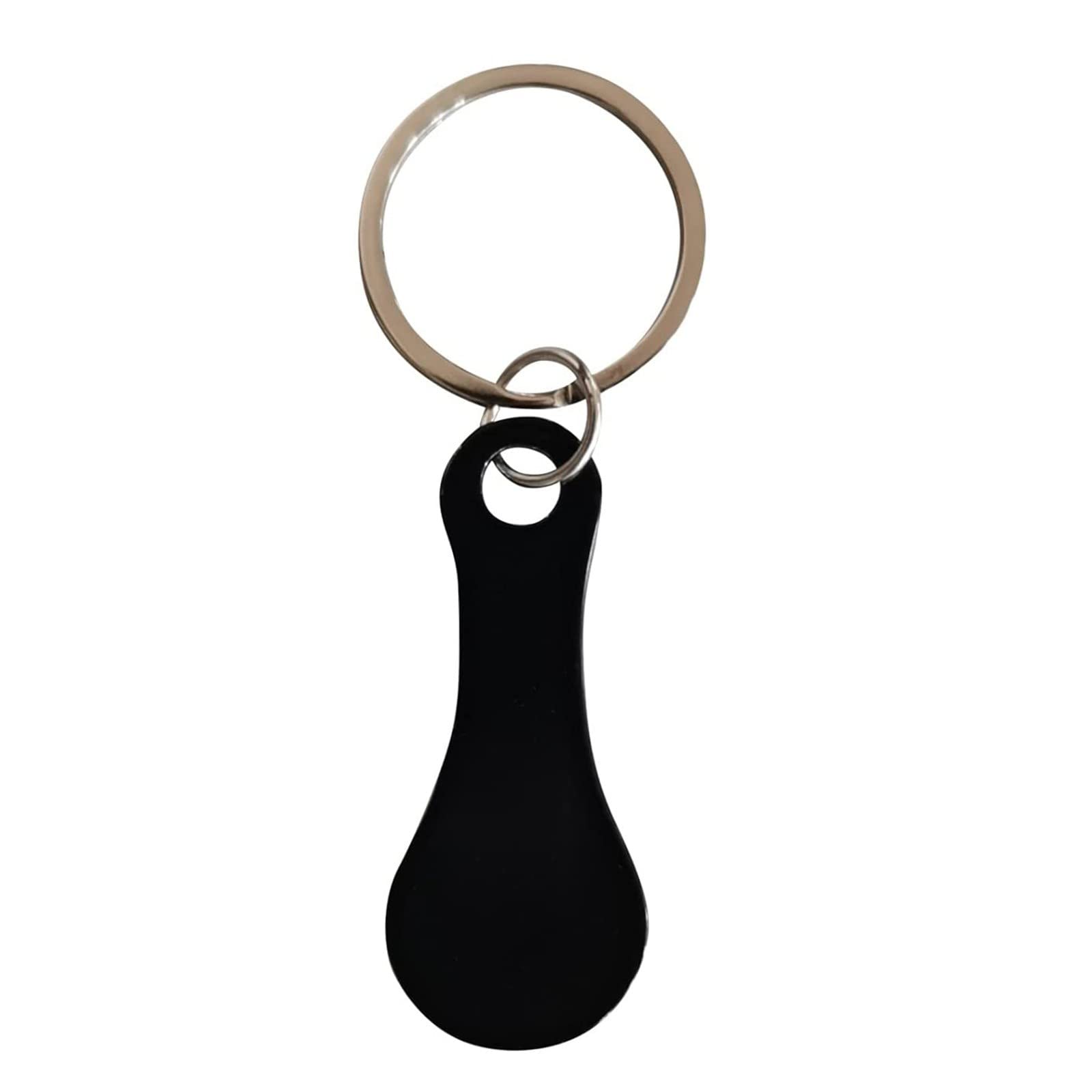 1PC Durable Aluminum Shopping Cart Keychain - Metal Trolley Token Ring with Alloy Keychain for Grocery Stores & Supermarkets | Convenient Shopping Accessory for Carts & Lockers