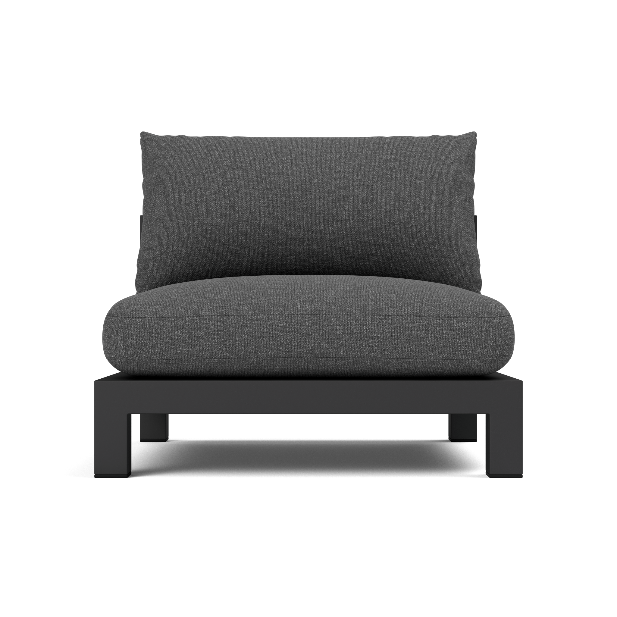 Pacific Aluminum Armless Single Chair - Lightweight & Durable Outdoor Patio Furniture for Poolside, Garden, and Deck Relaxation