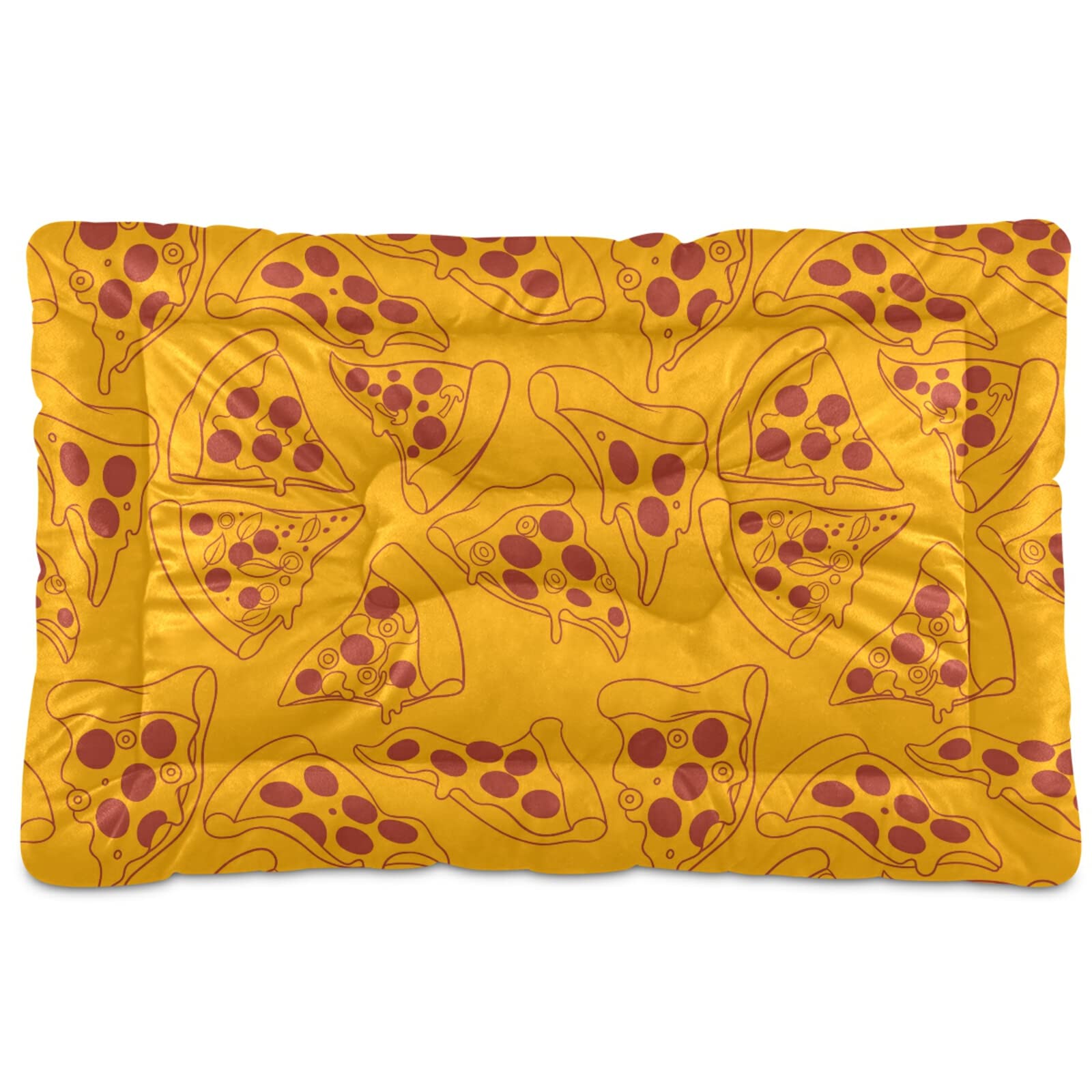 Vintage Red Pizza Slice Super Soft Pet Bed for Dogs & Cats - 36