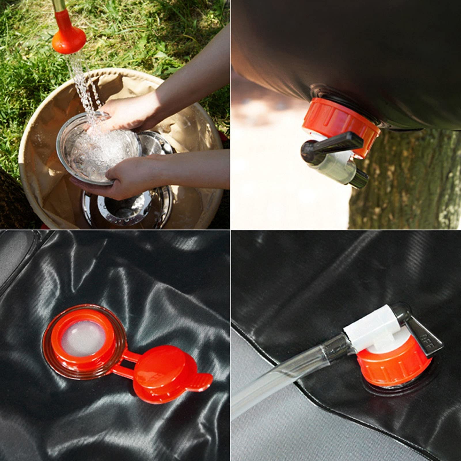20L Portable Heating Shower Bag for RV & Camping - Solar Powered Outdoor Travel Shower with Temperature Control | Perfect for Road Trips, Hiking & Off-Grid Adventures
