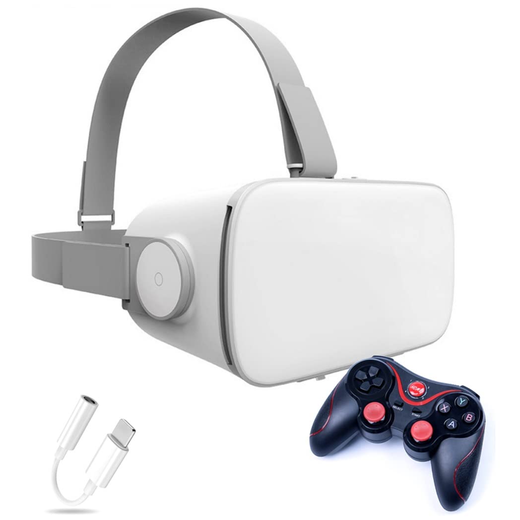3D VR Headset with Bluetooth Controller - Compatible with iPhone 13 Pro Max/13 Pro/13/12/11, Samsung Galaxy S21, Huawei & Xiaomi Series - Immersive Virtual Reality Gaming & Movie Experience (Color: Green, Size: iOS)