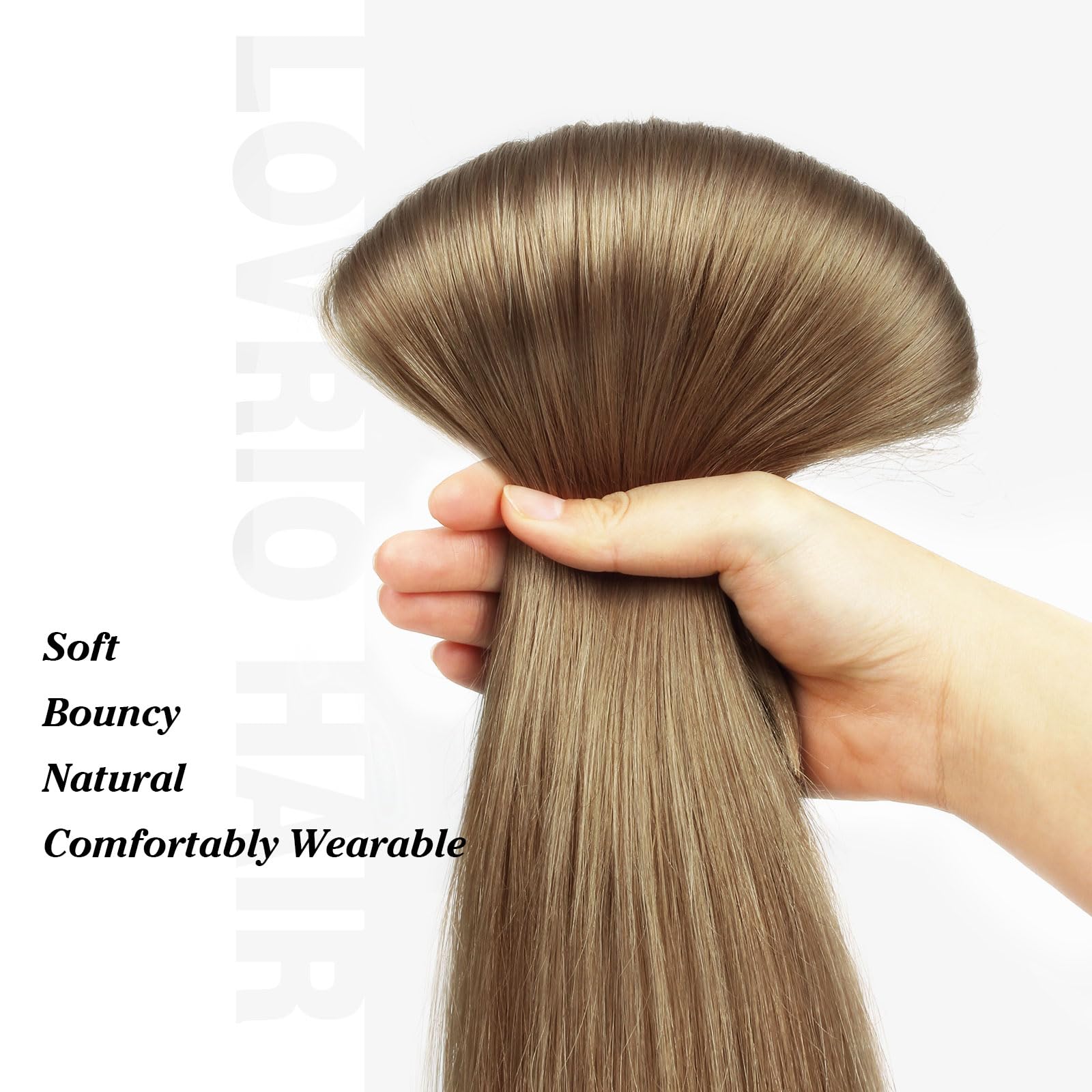 20 Inch 160g Clip-in Human Hair Extensions - 10 Pieces Remy Straight Virgin Hair in Chestnut Brown (21 Clips) | Perfect for Volume Boost, Length Extension & Styling for Parties, Weddings & Daily Wear