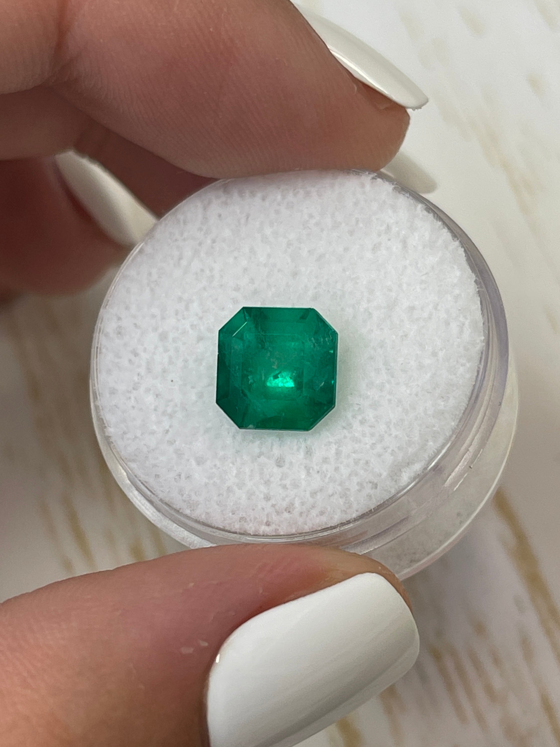 2.55 Carat Natural Muzo Green Colombian Loose Emerald - Asscher Cut for Jewelry Making & Engagement Rings