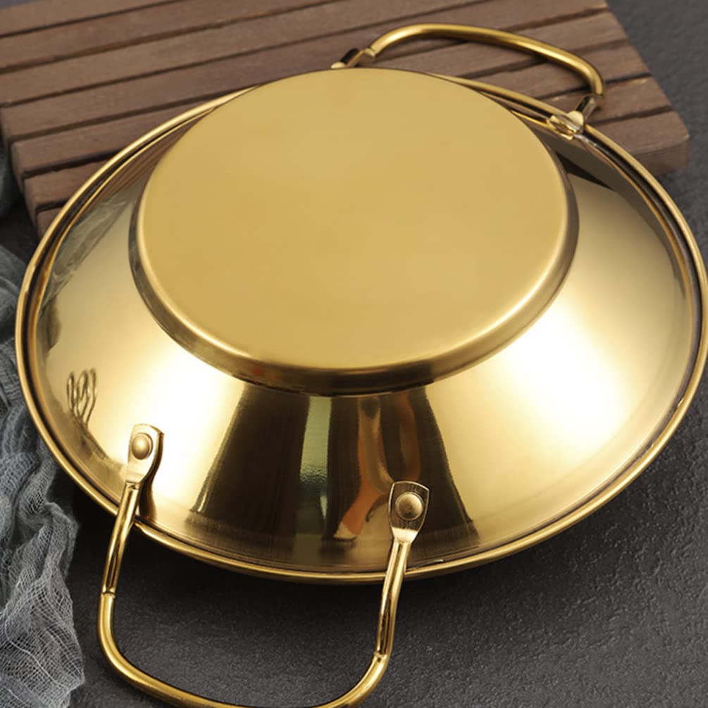 Premium Stainless Steel Griddle Pan - Multi-Purpose Alcohol Pot, Noodle Cooker & Everyday Kitchen Cookware for Home Cooking, Reheating & Stockpot Use - Ideal for Camping, Dorm Life & Birthday Gifts