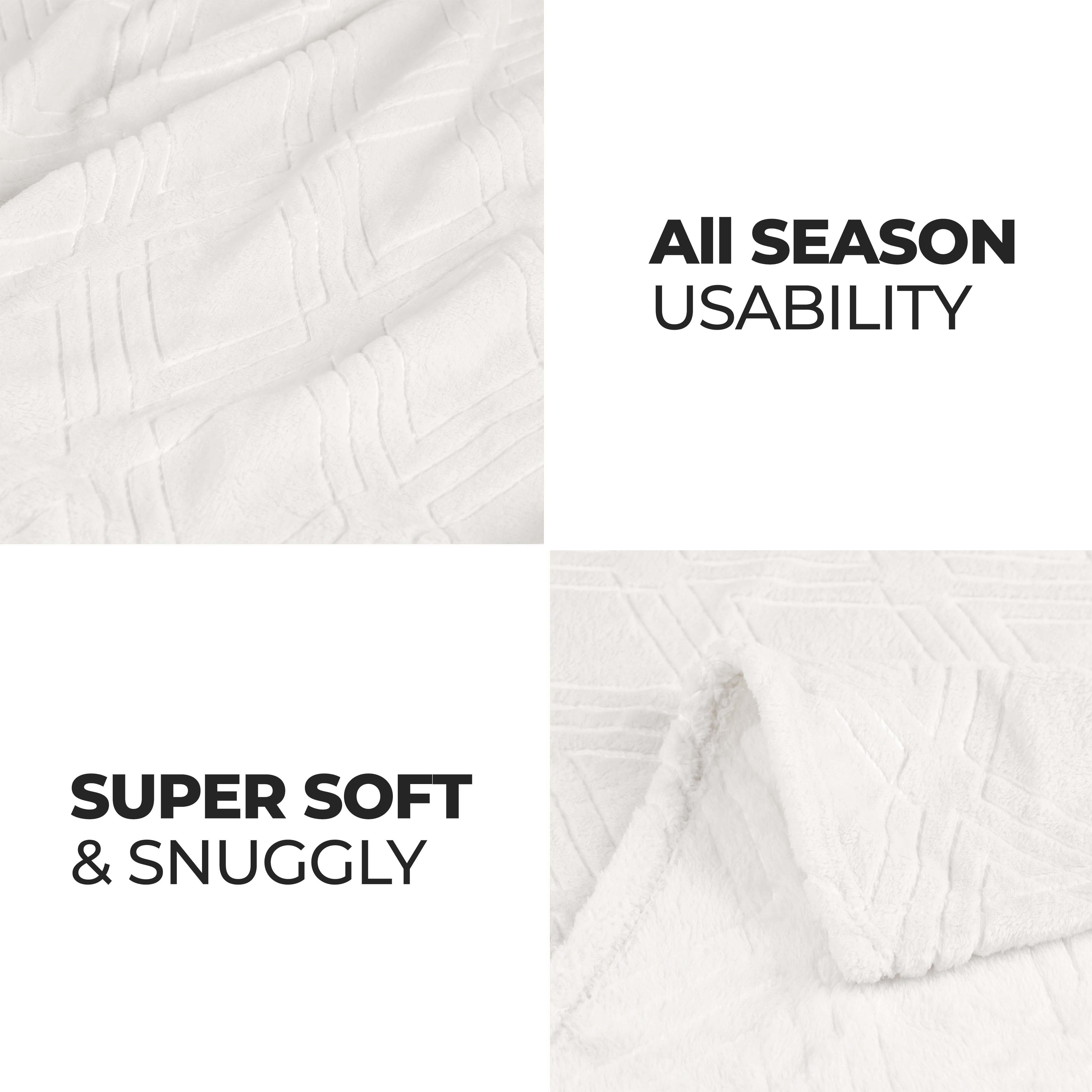 Premium Alaska Diamond Plush Fleece Blanket - Ultra Soft & Cozy Throw for Bed, Sofa, and Travel - Warm Winter Blanket for Home, Office, and Camping