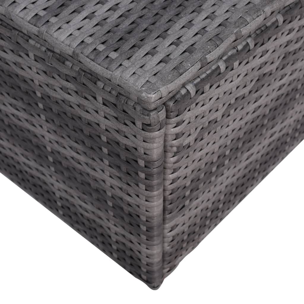 5-Piece Patio Sofa Set with Cushions & Pillows, Gray Poly Rattan Outdoor Furniture - Perfect for Garden, Backyard, and Poolside Relaxation