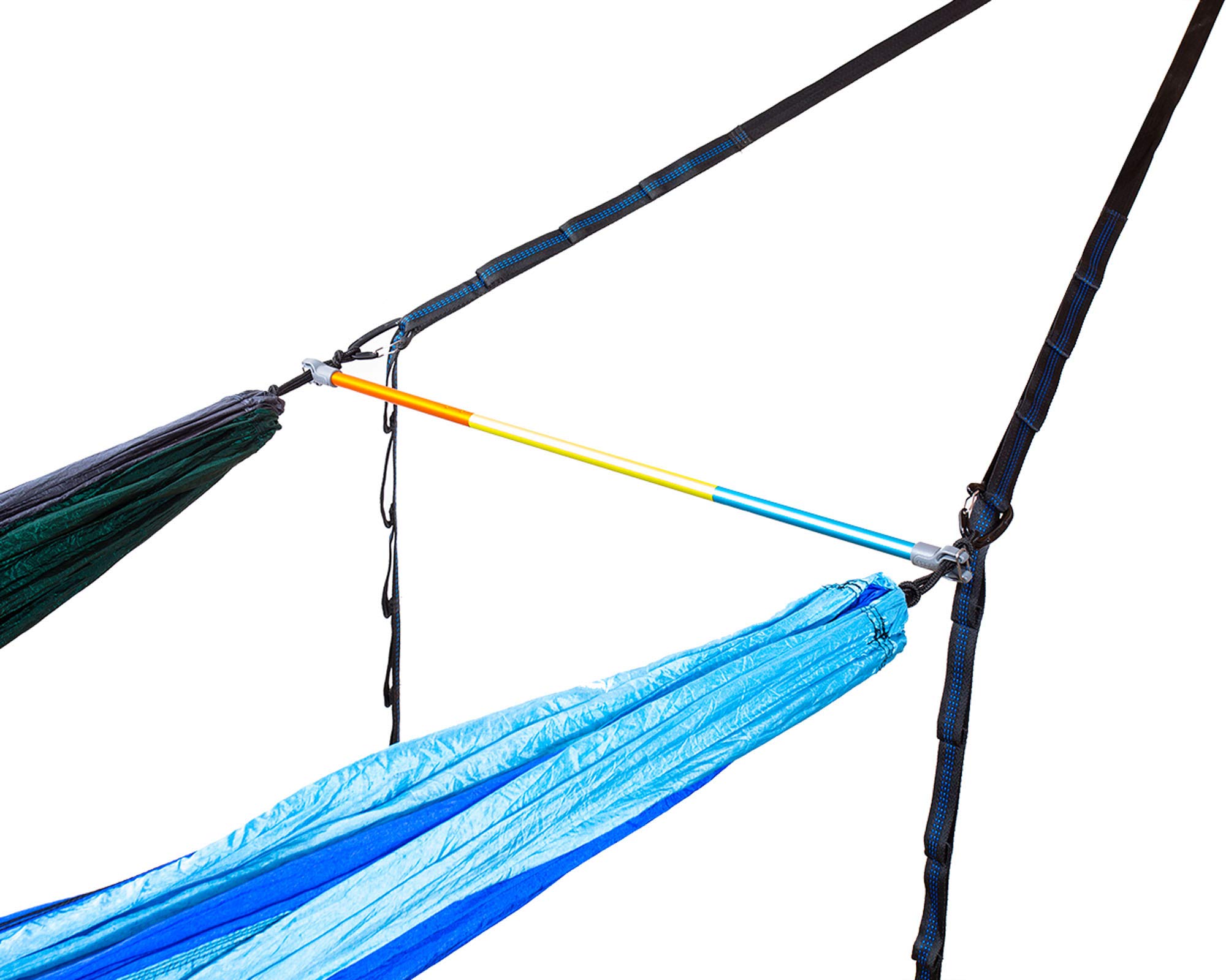 ENO Fuse Tandem Hammock System - Lightweight Durable Double Hammock with Retro Color & Anodized Aluminum Spreader Bars (277g) - Perfect for Camping, Backpacking & Outdoor Adventures