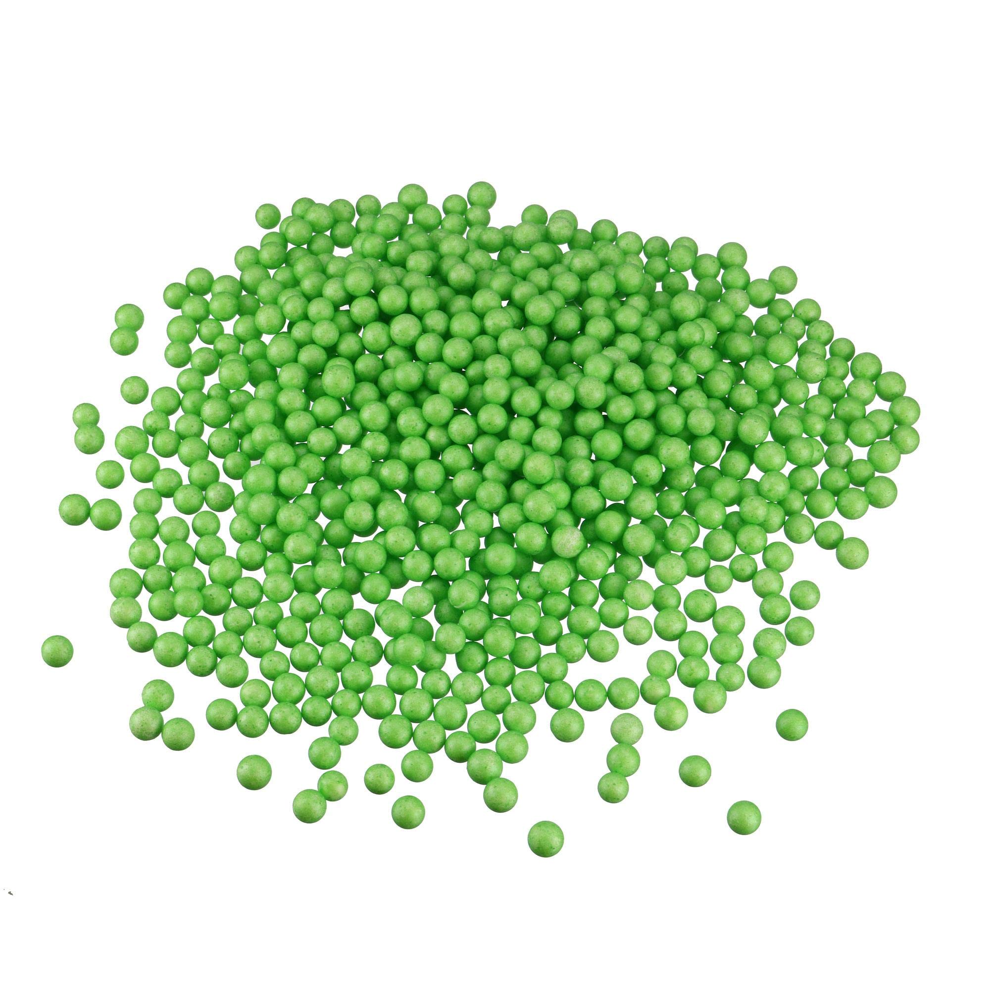 uxcell 2 Packs 0.3 Inch Green Polystyrene Foam Ball Beads - Round Craft Beads for DIY Arts, Party Decorations, Vase & Pillow Fillings - Perfect for Home Decor, School Projects, and Creative Crafting