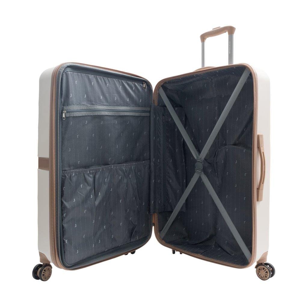 Jetstream 2 Piece Hardside Expandable Luggage Set with Spinner Wheels - Lightweight ABS Suitcase for Travel, White | Perfect for Business Trips & Family Vacations