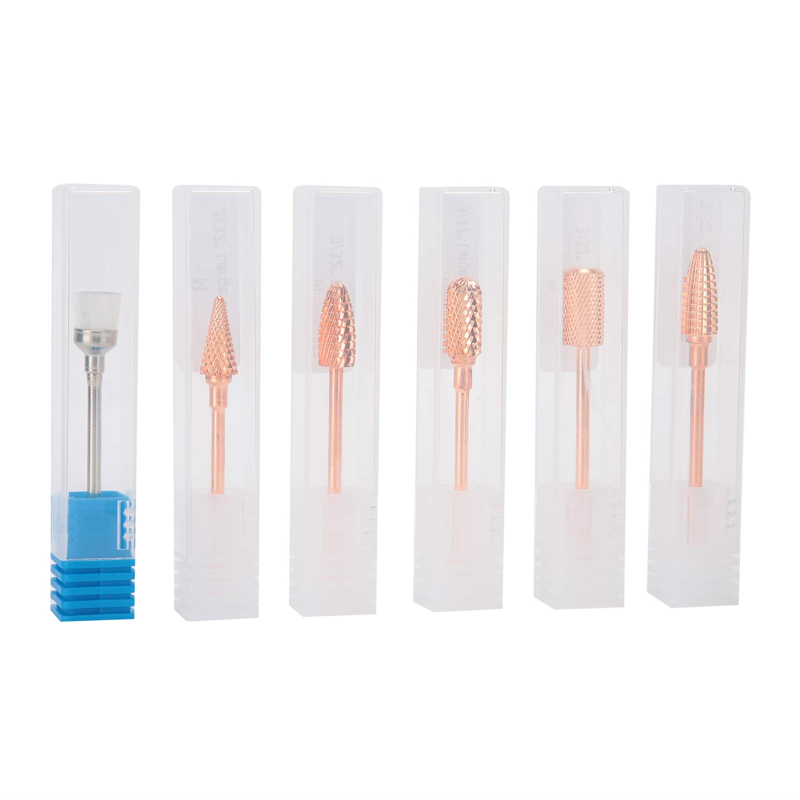 Professional Tungsten Steel Nail Drill Bits Set - 10pcs Nail Polish Heads for Dead Skin Removal, Nail Art Polishing & Grinding - Compatible with Nail Drill Machines - Perfect for Salon, Home Manicure & Pedicure Care