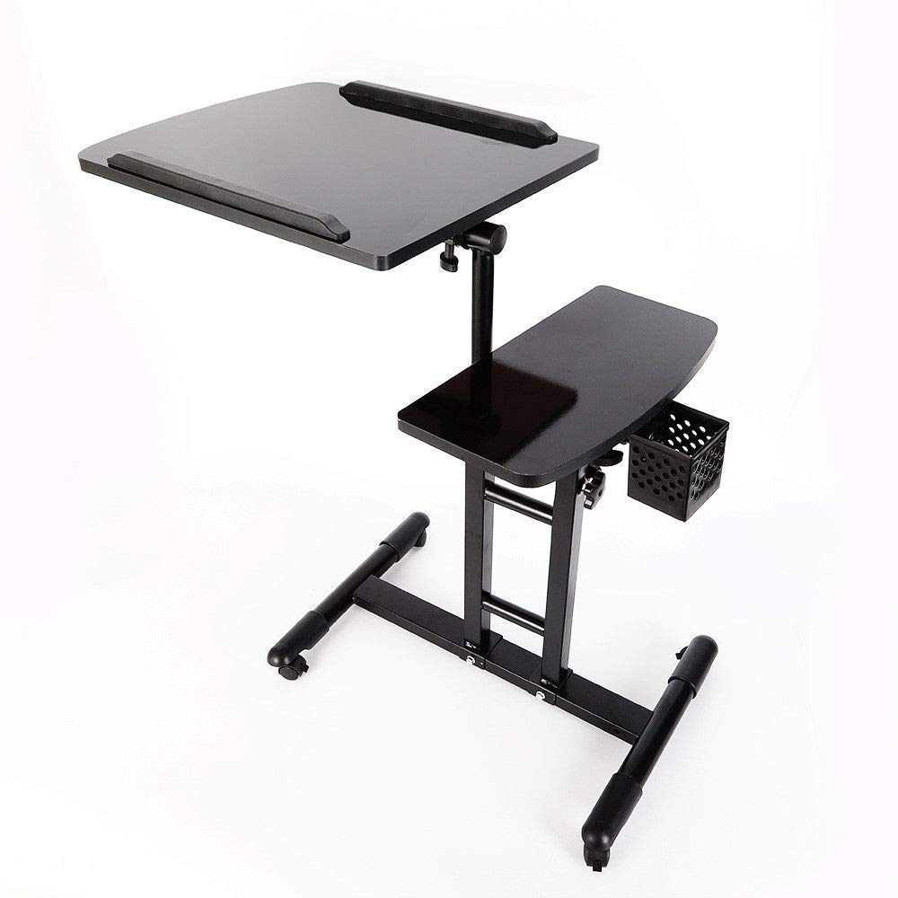 Professional Double Countertop Tattoo Workstation & Hair Salon Rolling Tray - Adjustable Height Mobile Work Station Stand for Tattoo Artists & Hair Stylists - Perfect for Tattoo Parlors, Beauty Salons & Home Studios