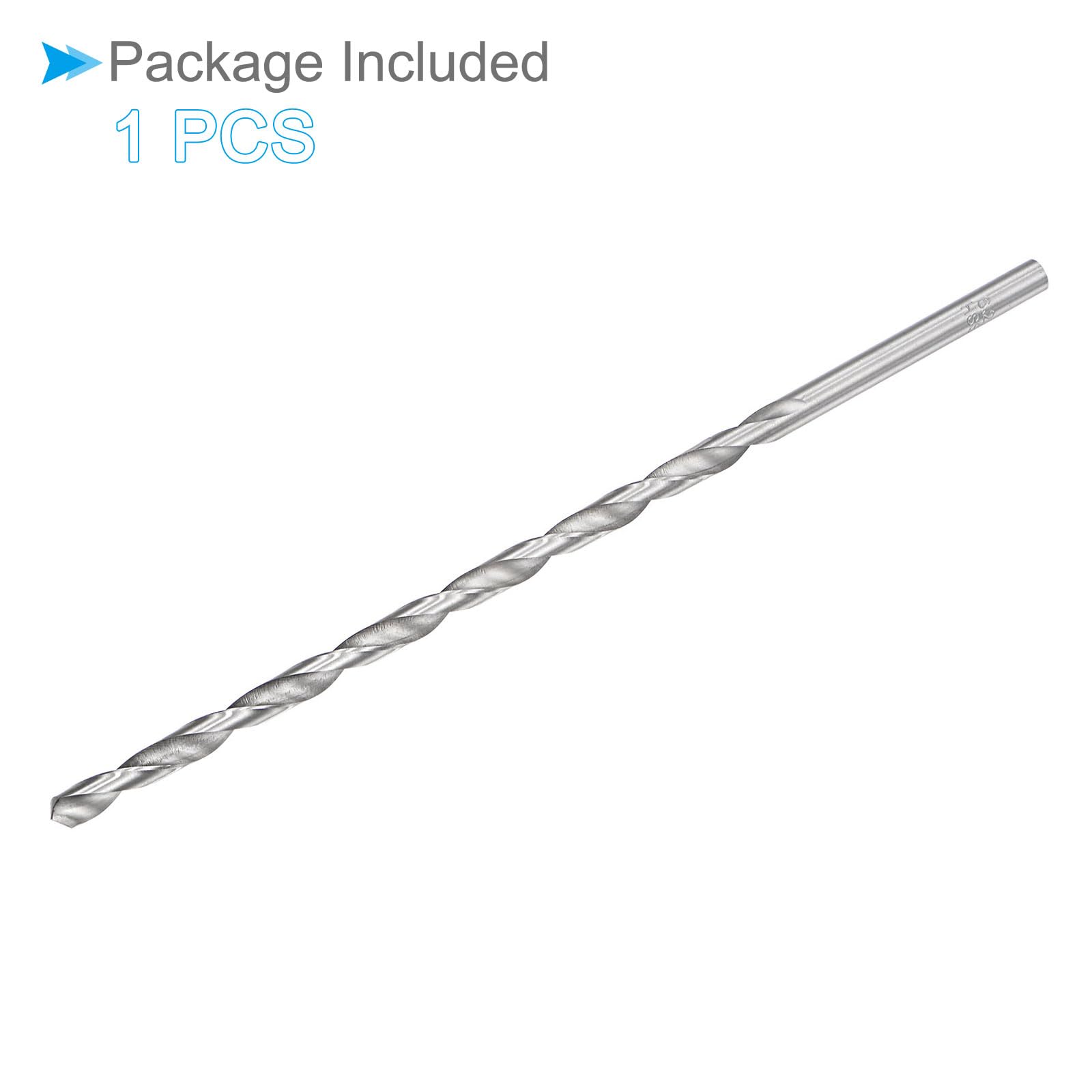 6.2mm x 200mm Extra Long High Speed Steel Twist Drill Bit for Metal, Wood, Copper - Perfect for Deep Hole Drilling in DIY Projects and Professional Woodworking