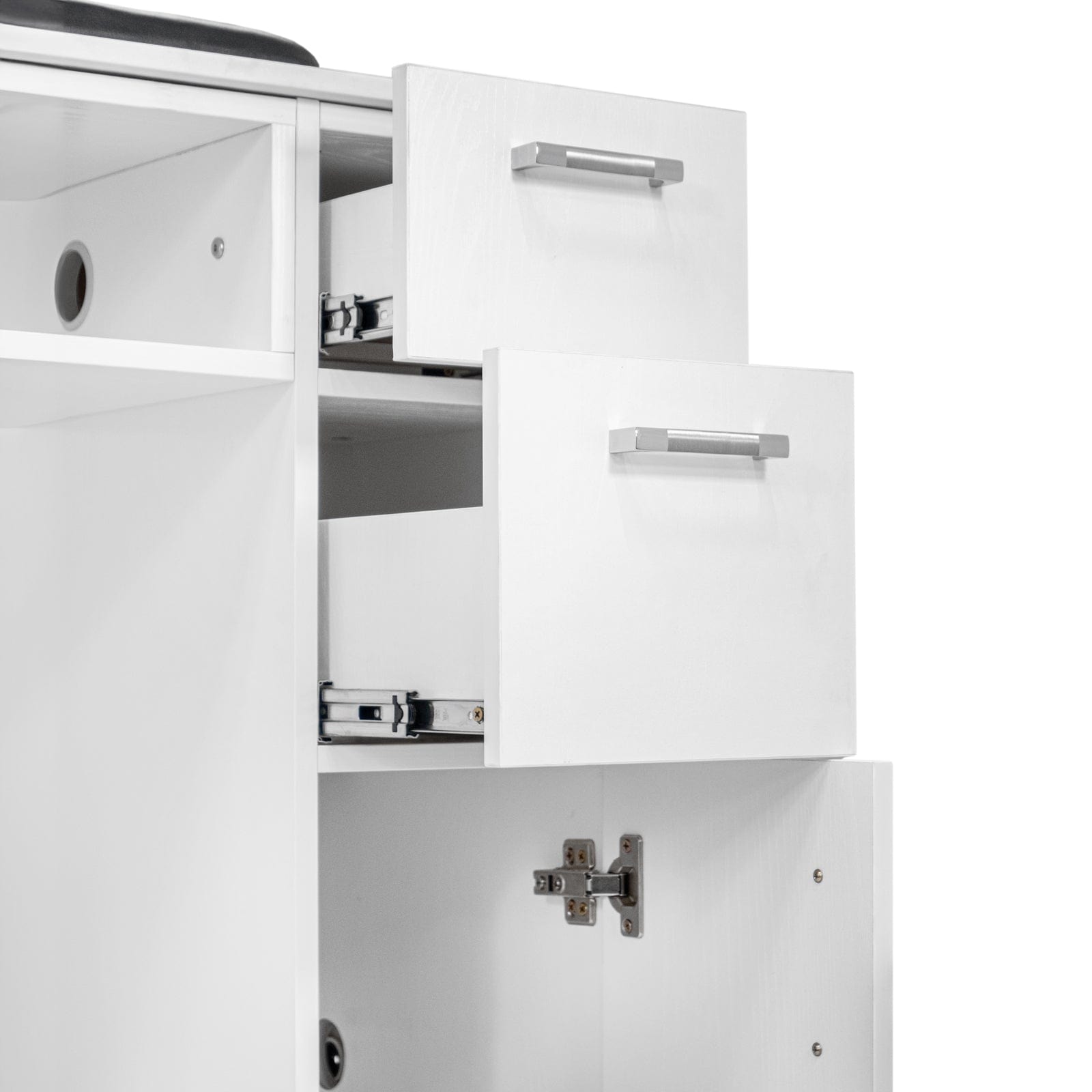 Drexel Tufted Double Manicure Table - Professional Salon Nail Station for Pedicures & Manicures - Perfect for Nail Salons, Spas & Home Use