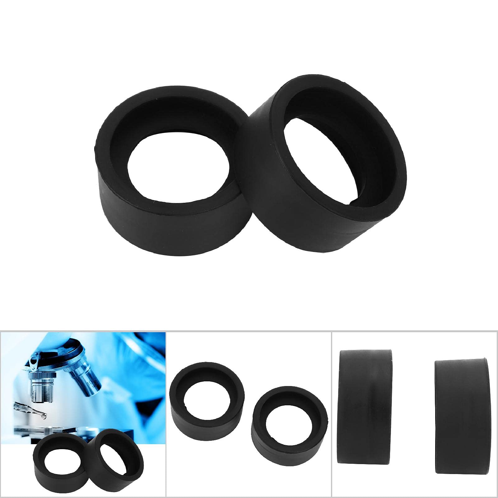 2 Pack 36mm Binocular Eyepiece Covers - Soft Rubber Replacement Eye Cups Protector for Binoculars (KP-H2 Flat Angle) - Perfect for Bird Watching, Hunting & Outdoor Activities