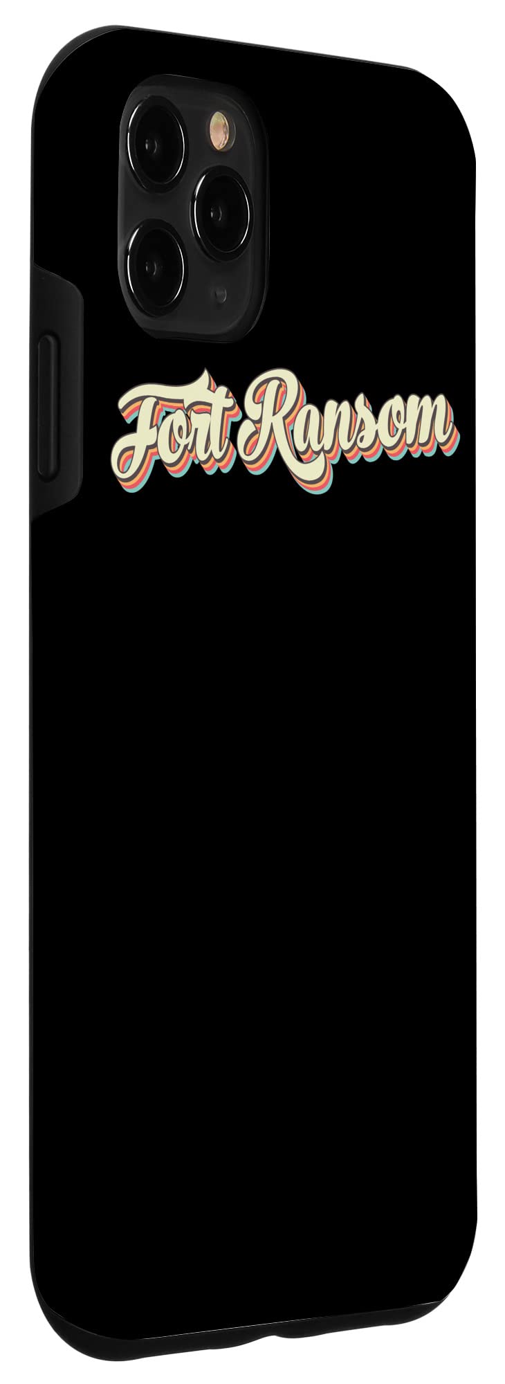 iPhone 11 Pro Max Case - Vintage Retro Art Baseball Font Design - Fort Ransom T-Shirt Inspired Phone Cover - Perfect for Casual Use, Travel & Everyday Protection