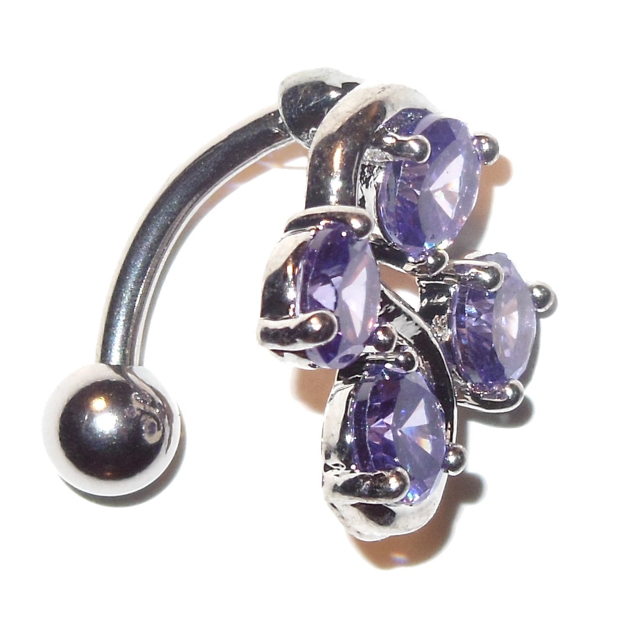 Lavender Vine Belly Ring - 14G 3/8