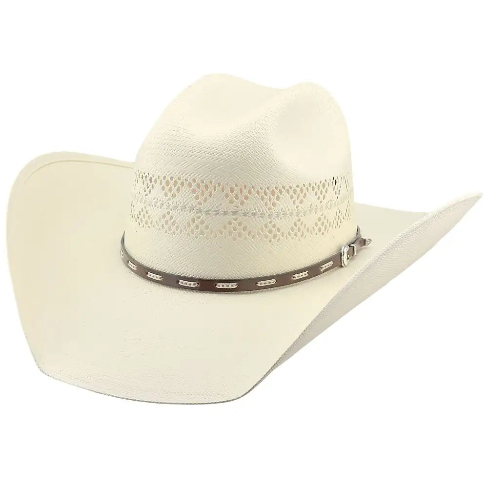 Larry Mahan's Buckhorn 10X Straw Cowboy Hat for Men - Western Rancher Style Sun Protection - Perfect for Rodeo, Horseback Riding & Outdoor Adventures