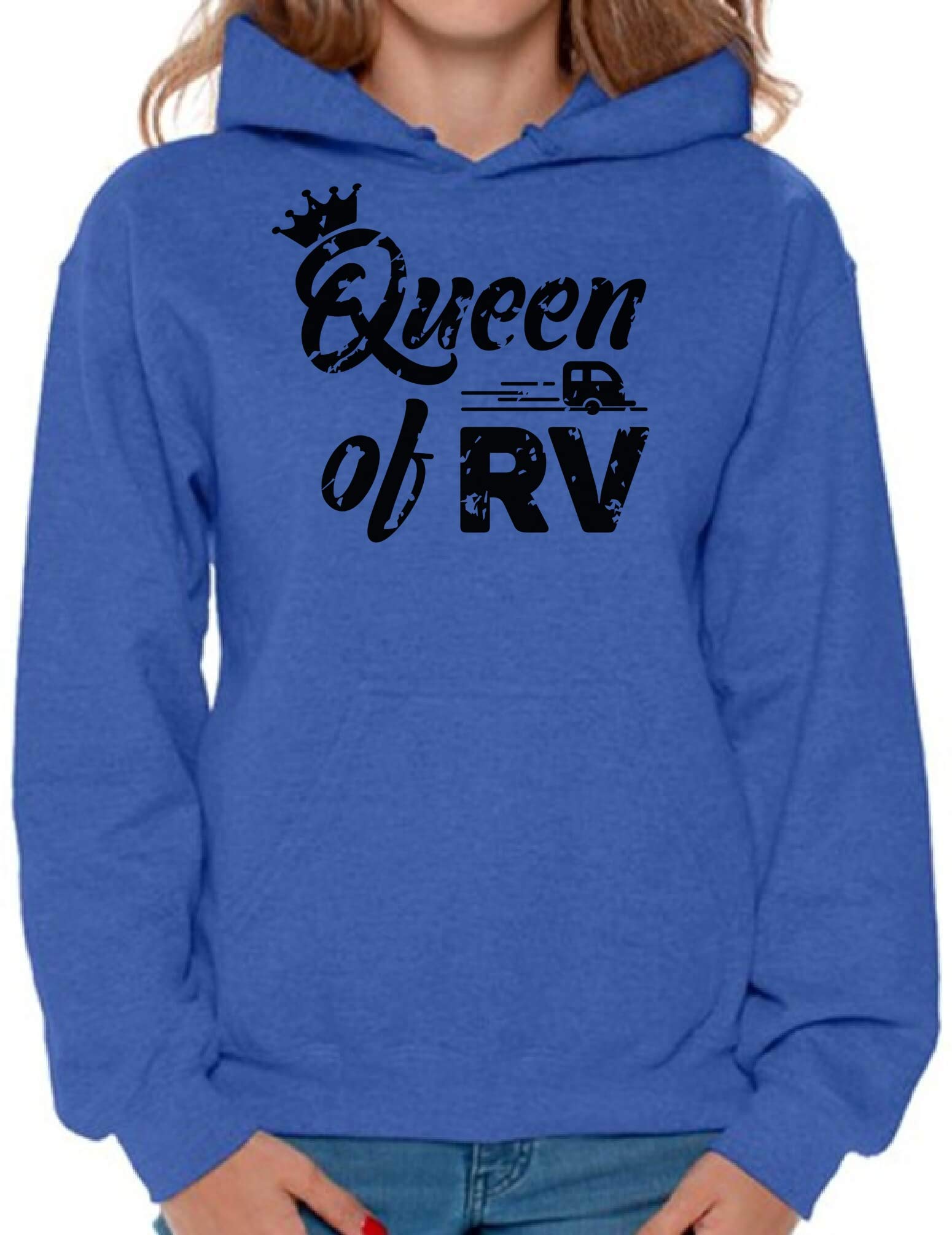 Awkward Styles RV Queen Hoodie for Women - Cozy Fleece Sweater for Camping & Road Trips - Perfect Gift for RV Lovers & Outdoor Enthusiasts - Ideal for Campfires, Travel Adventures & Cool Weather