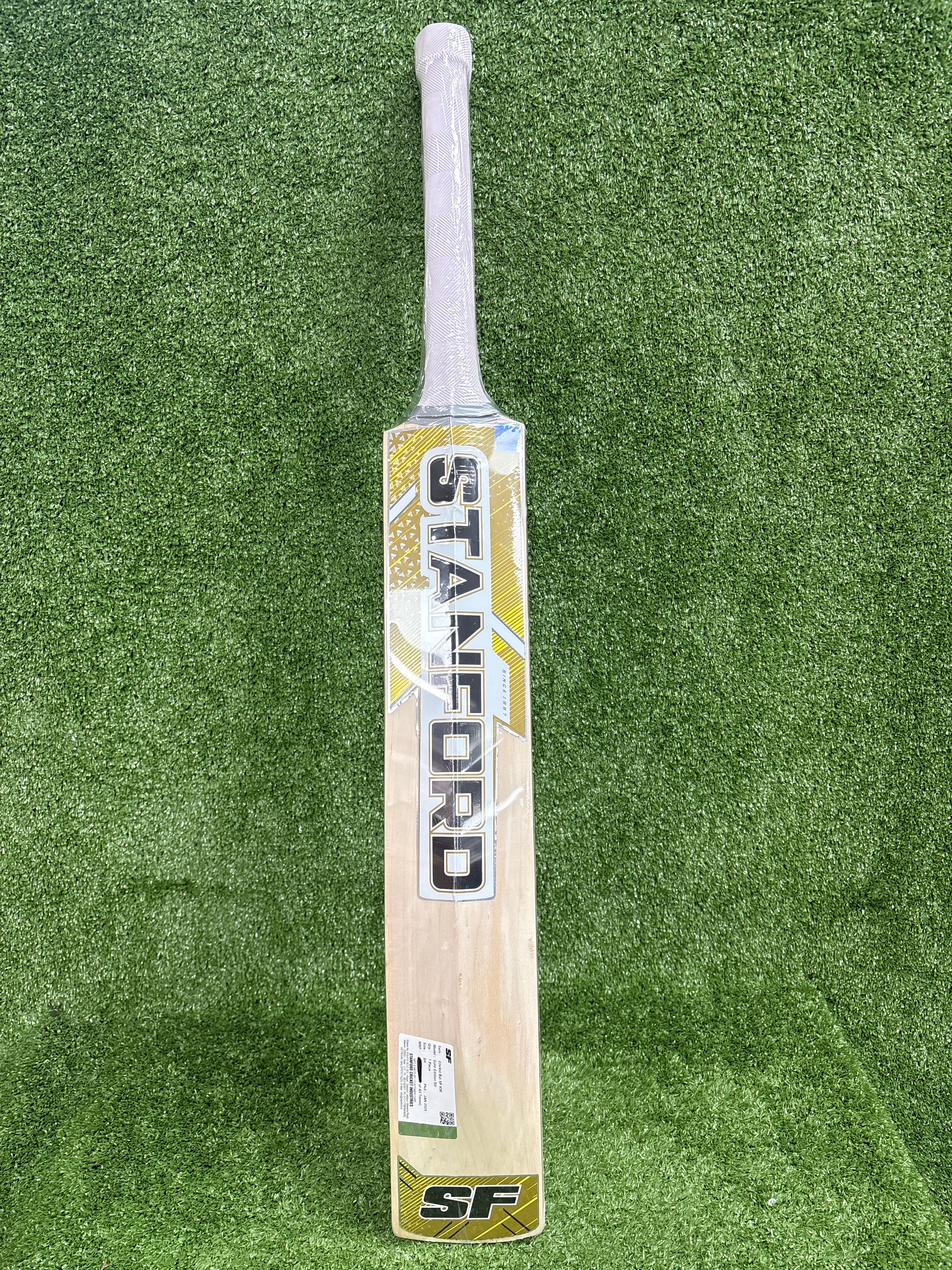 Premium SF Gold Edition Kashmir Willow Cricket Bat - Lightweight & Durable for Professional & Casual Play - Perfect for Matches, Practice & Backyard Games