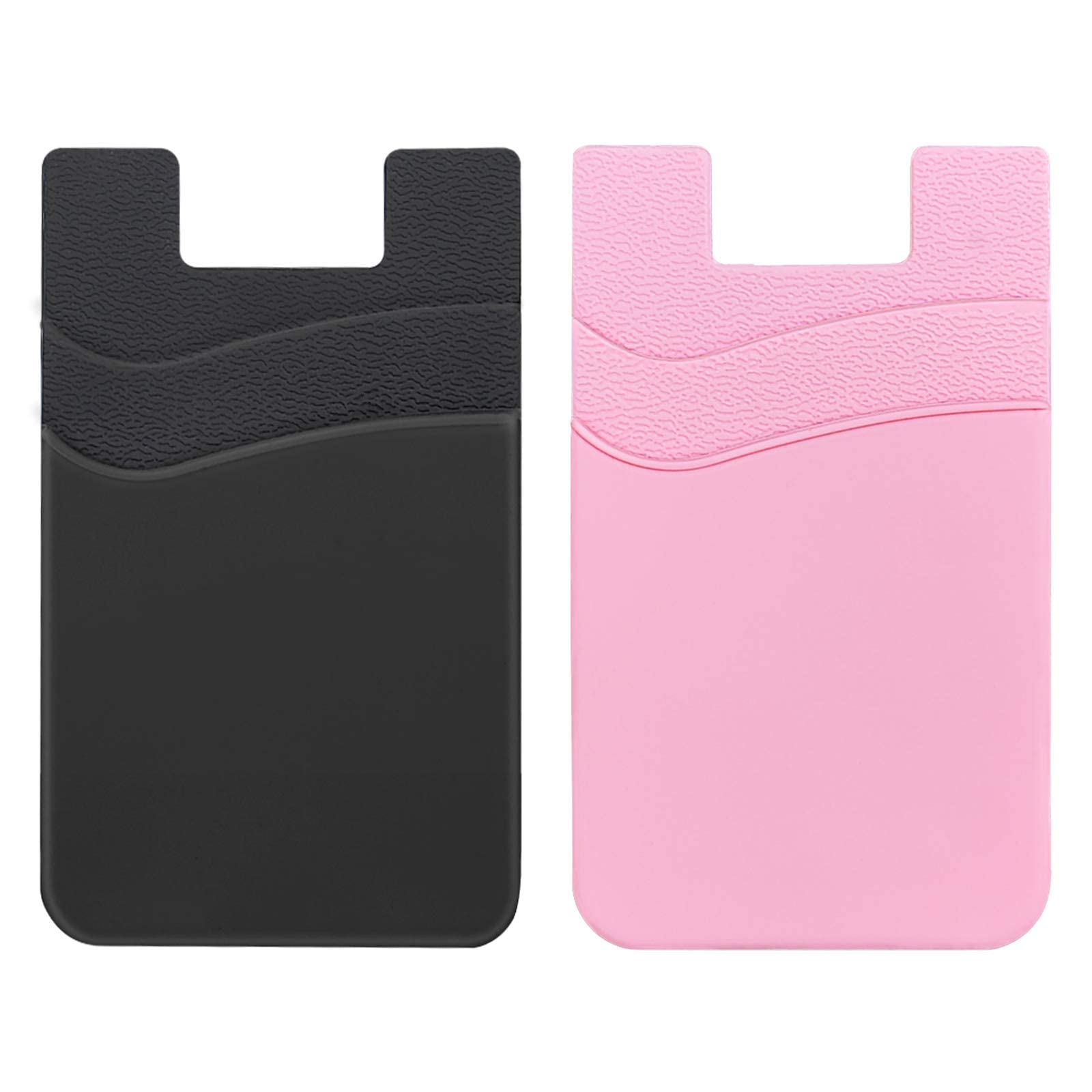 Stick-On Silicone Phone Wallet Card Holder - Compatible with iPhone, Samsung Galaxy & All Smartphones - Securely Holds Credit Cards & IDs - Perfect for Travel, Shopping & Everyday Use