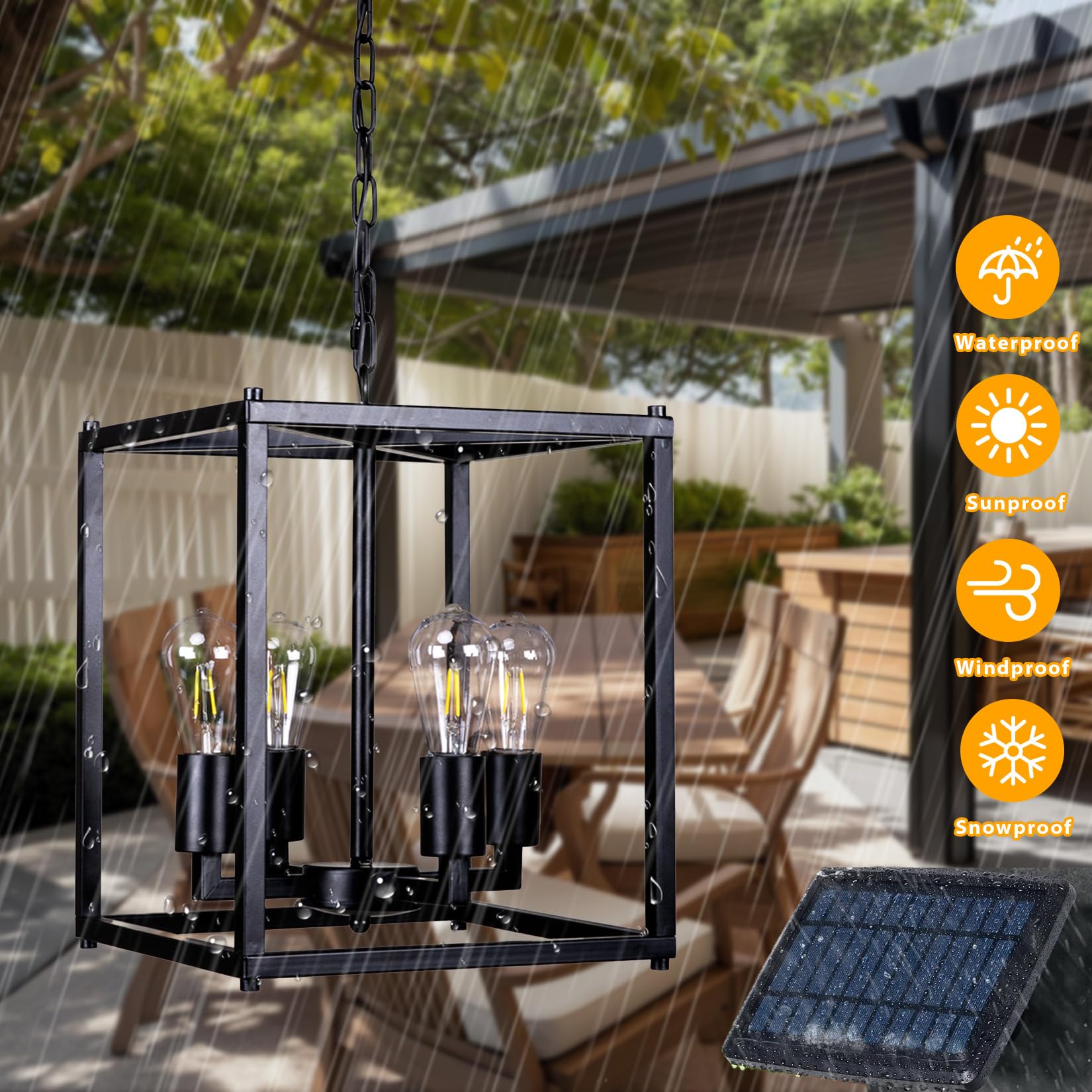 Solar Chandelier Outdoor - 14