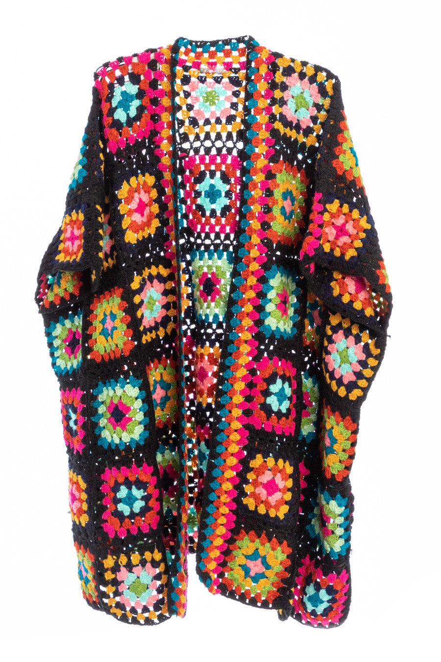 Crochet Square Short Kimono Cardigan - Lightweight Summer Cover Up for Women, Beach Boho Fashion, Perfect for Vacation, Poolside, and Outdoor Events