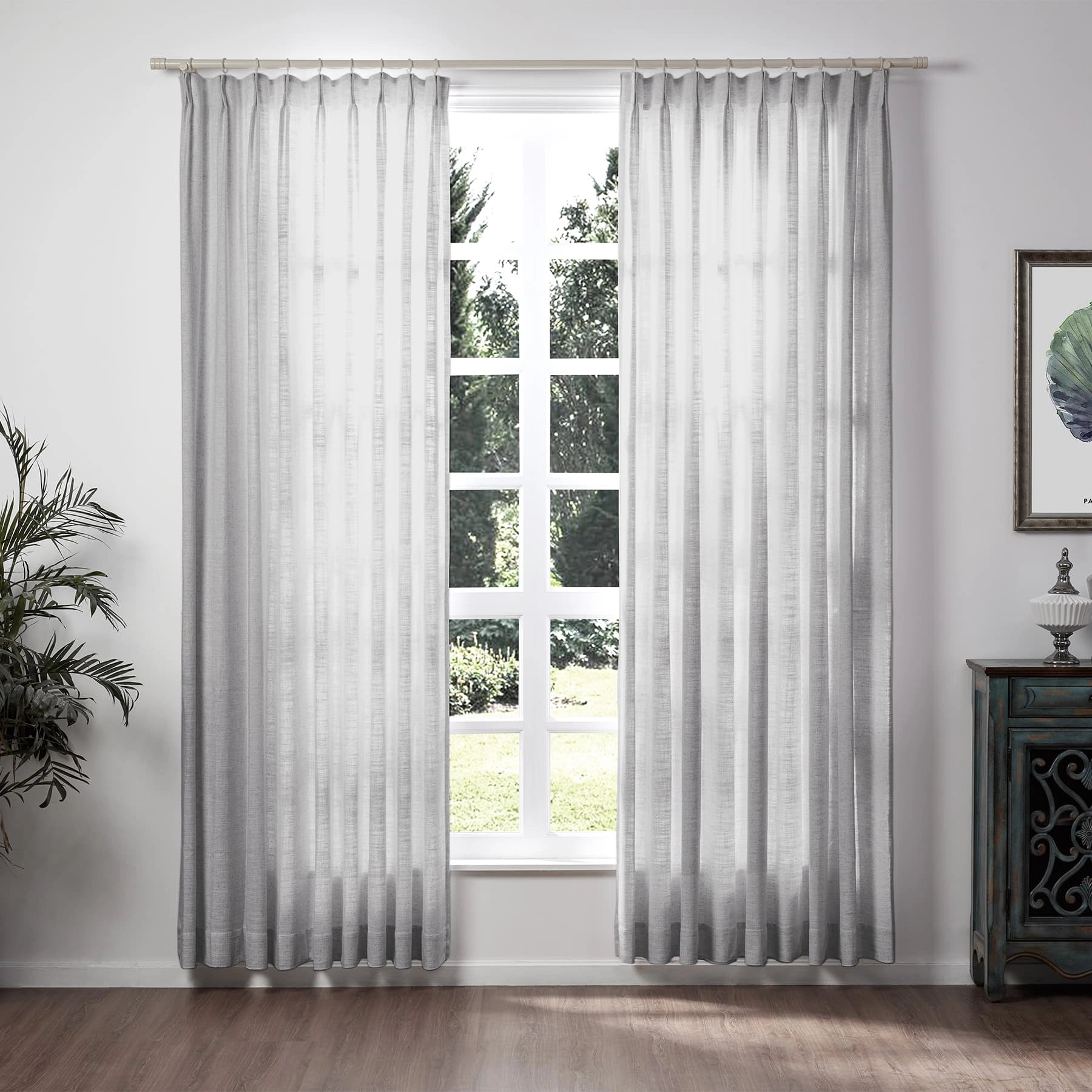 Liz Loft Extra Long Pleated Curtains - 84 Inch Length Blackout Drapes for Living Room & Bedroom | Thermal Insulated Window Treatments for Home Decor