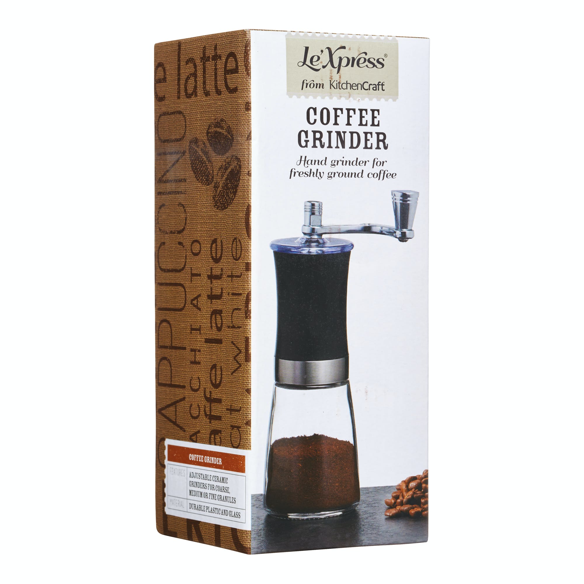 Premium Le'Xpress Electric Coffee Grinder - Fast & Quiet Espresso Grinding for Fresh Coffee at Home, Office, or Travel