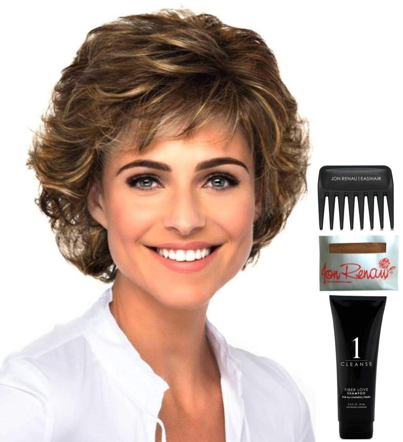 Estetica Diana Wig Bundle - 5 Piece Set with R10/14 Shade, Includes Wig, Christy's Wigs Q&A Booklet, 2oz Travel Shampoo, Wig Cap & Wide Tooth Comb | Perfect for Cosplay, Costume Parties & Everyday Wear