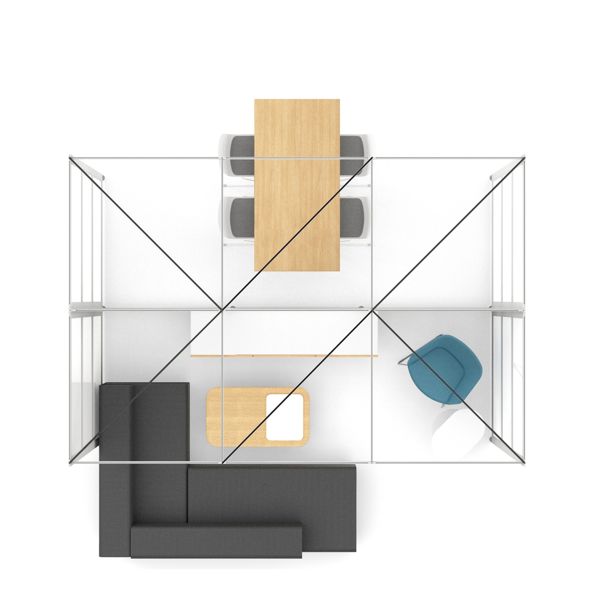 Poppinspaces Refocus Space 108503 - Premium Home & Office Organization Solution for Stress-Free Workspaces | Perfect for Remote Work & Study Areas