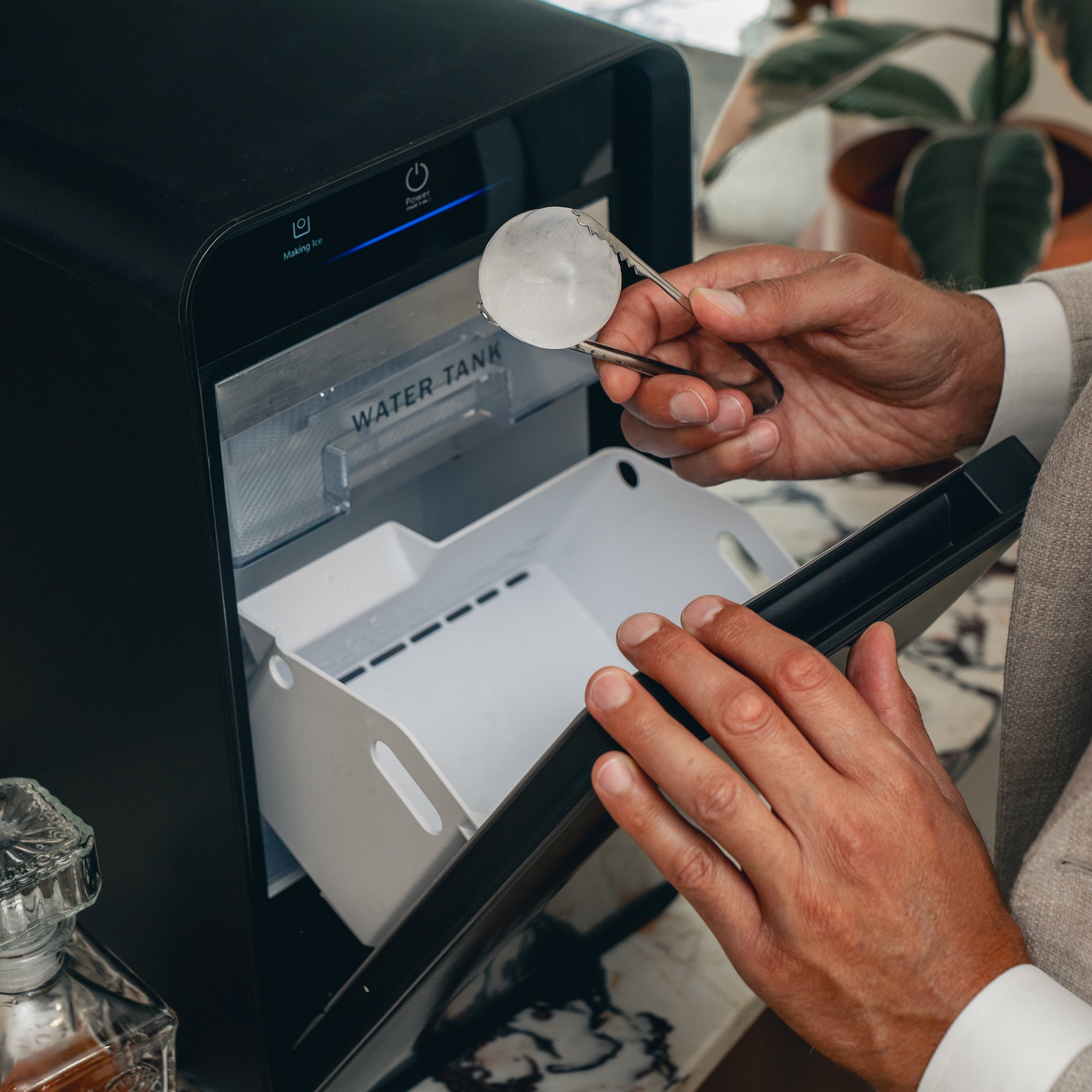 Newair® Countertop Whiskey Ice Ball Maker - 32 Ice Spheres in 24 Hours | Perfect for Cocktails, Bourbon & Scotch | Home Bar & Party Essential