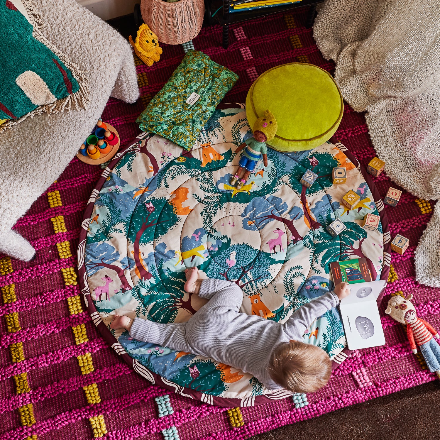 Non-Toxic Baby Play Mat - Extra Large Waterproof Foam Floor Tiles for Kids & Toddlers - Soft Crawling & Play Area for Nursery, Daycare, Living Room - JARVIS Play Mat